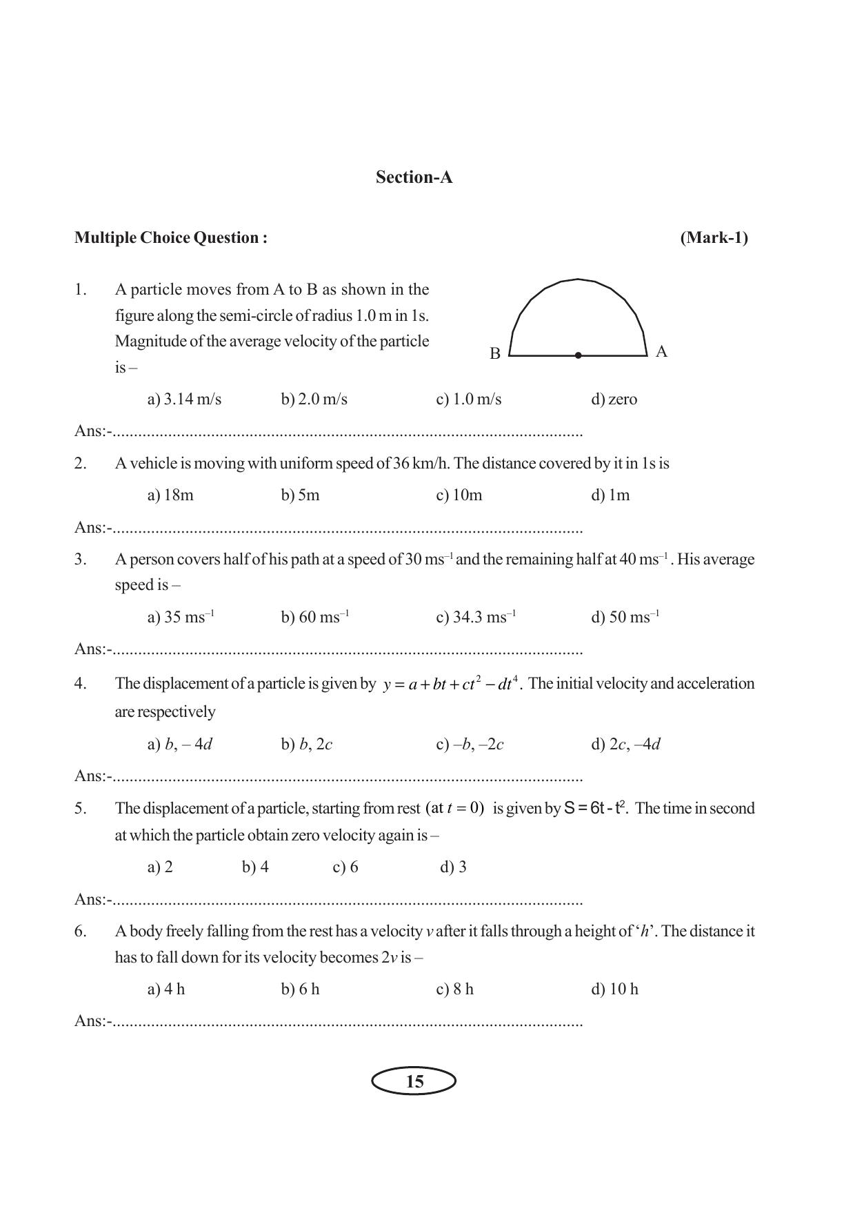 Tripura Board Class 11 Physics English Version Workbooks - Page 21