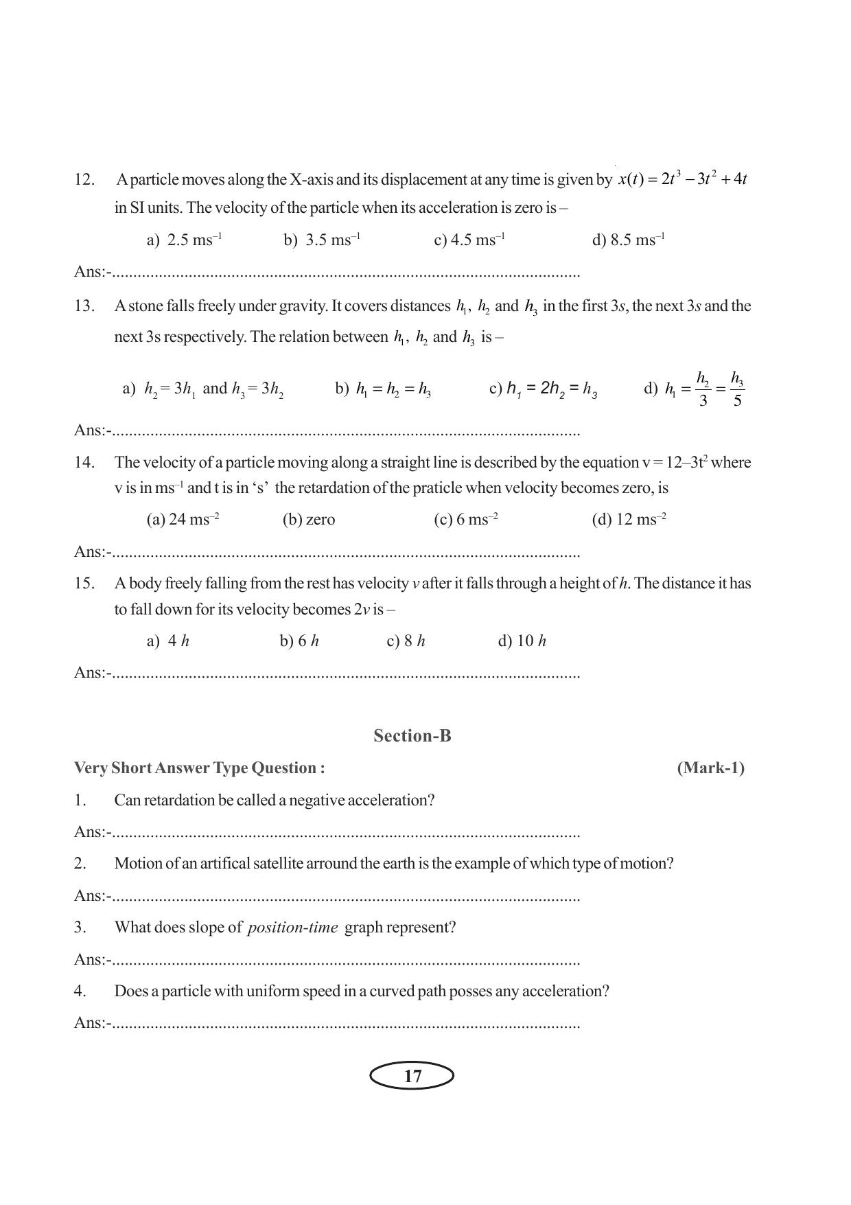 Tripura Board Class 11 Physics English Version Workbooks - Page 23