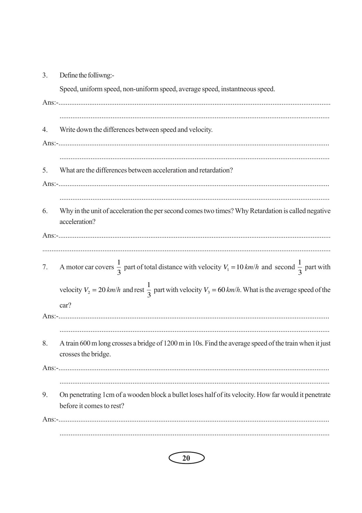 Tripura Board Class 11 Physics English Version Workbooks - Page 26