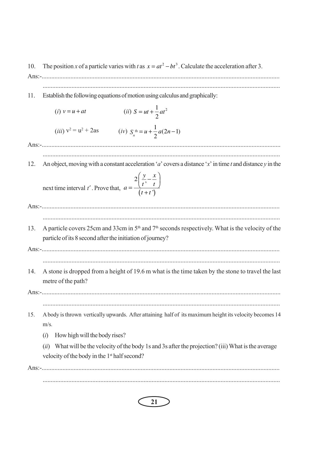 Tripura Board Class 11 Physics English Version Workbooks - Page 27