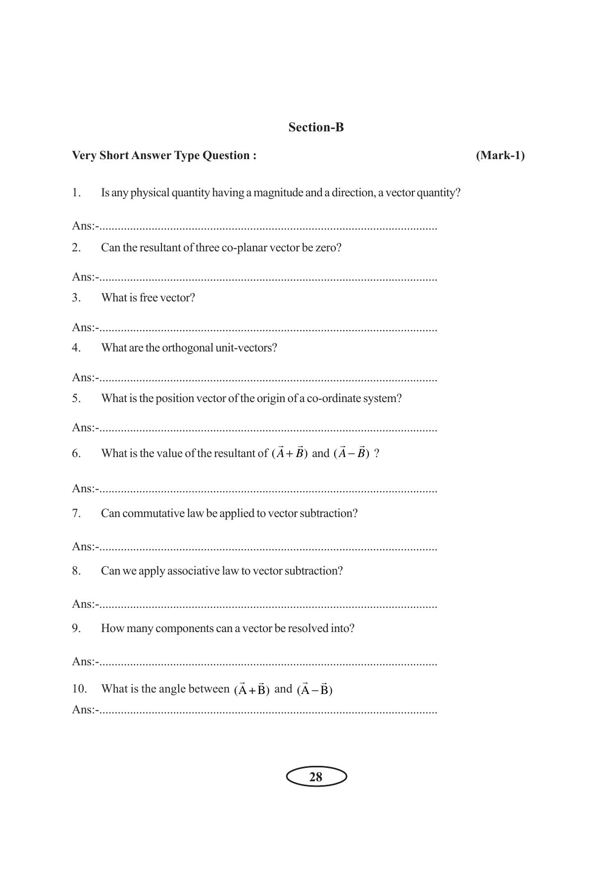 Tripura Board Class 11 Physics English Version Workbooks - Page 34