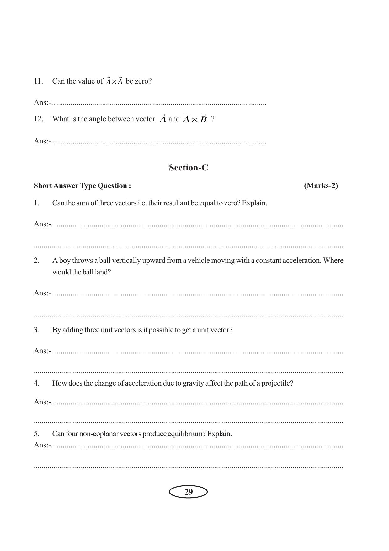 Tripura Board Class 11 Physics English Version Workbooks - Page 35