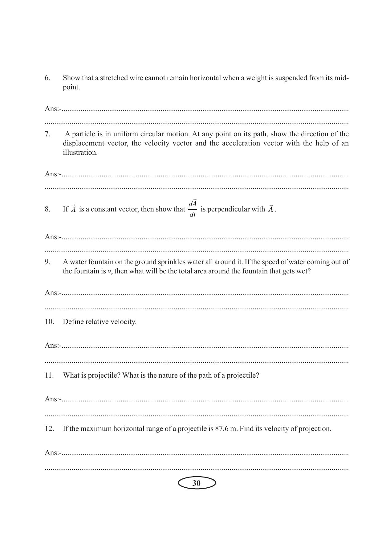 Tripura Board Class 11 Physics English Version Workbooks - Page 36