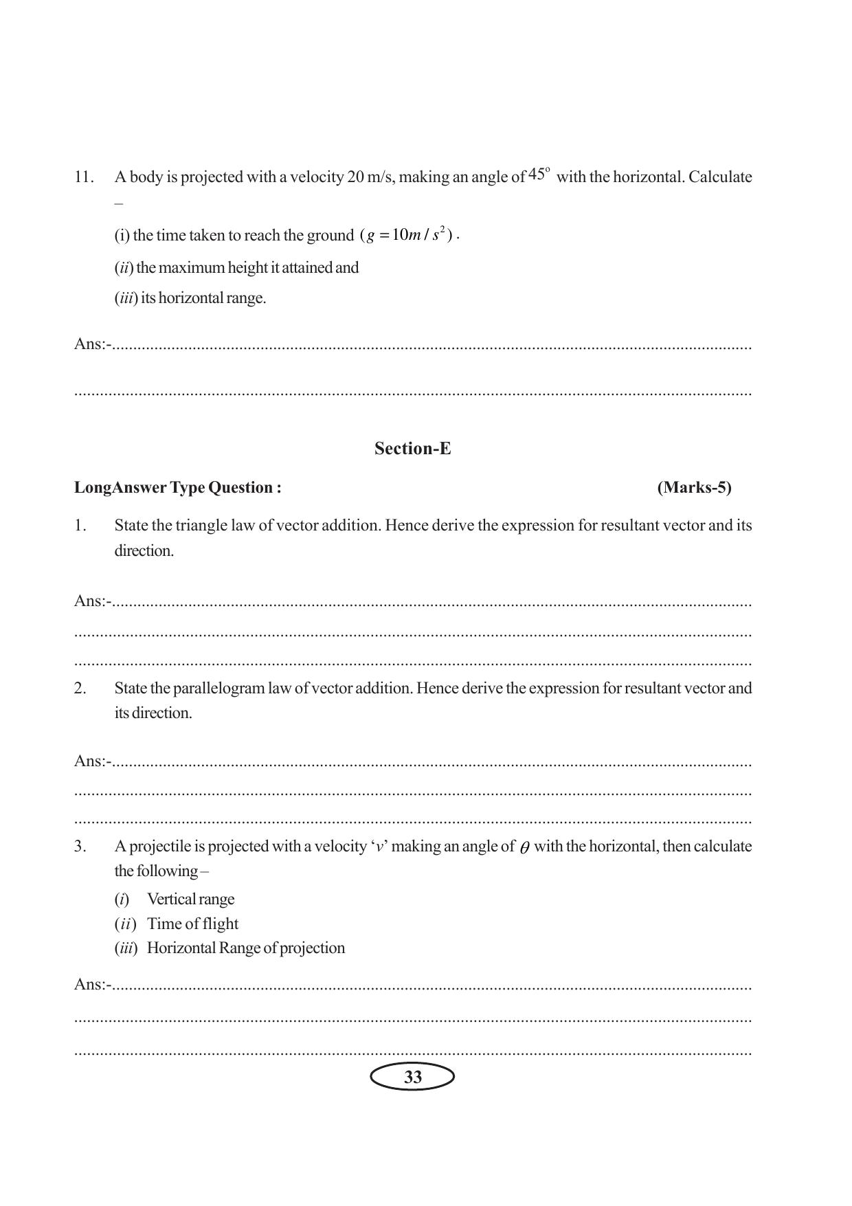 Tripura Board Class 11 Physics English Version Workbooks - Page 39