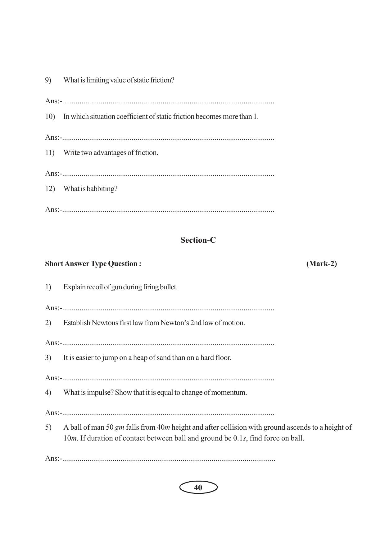 Tripura Board Class 11 Physics English Version Workbooks - Page 46