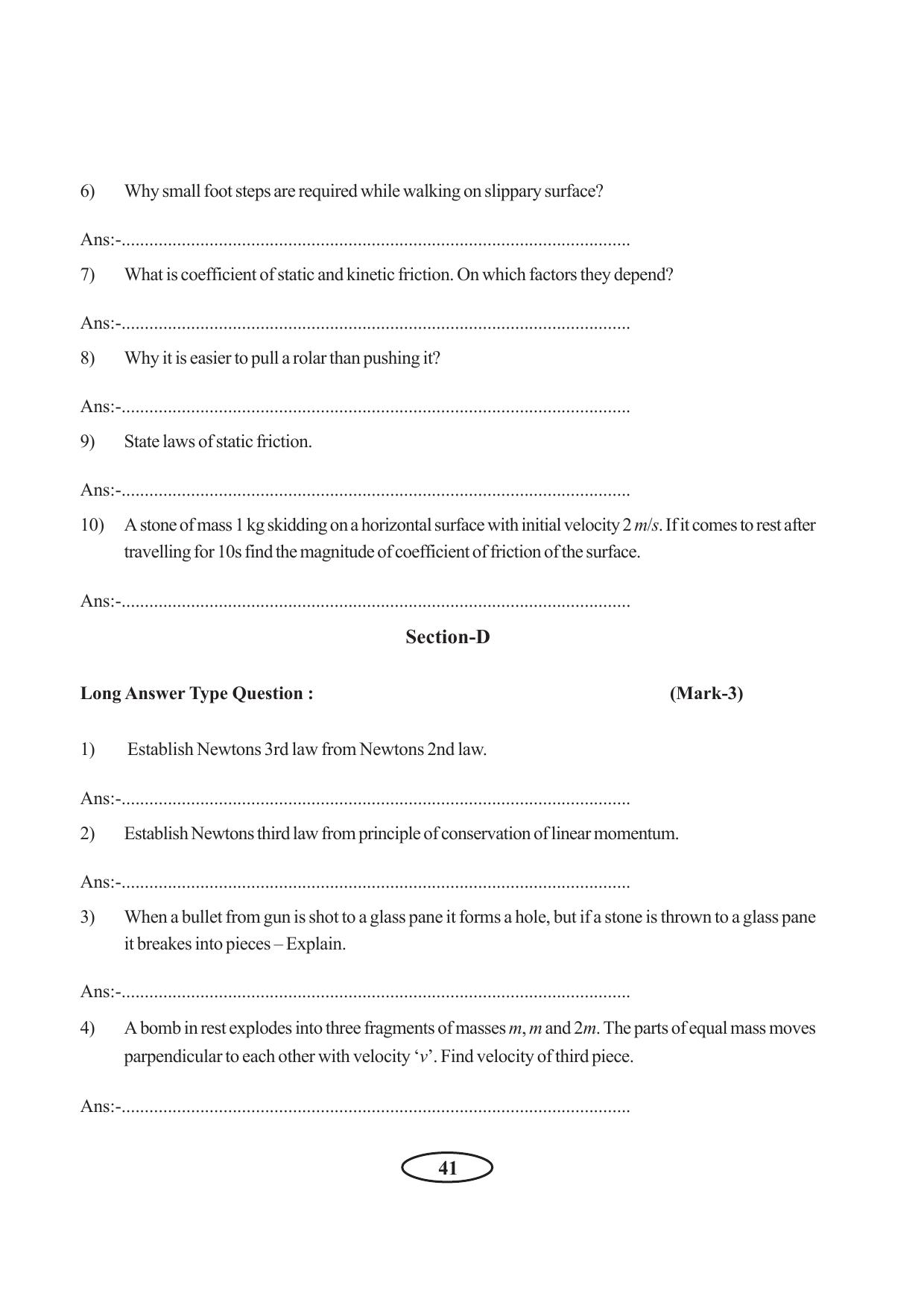 Tripura Board Class 11 Physics English Version Workbooks - Page 47