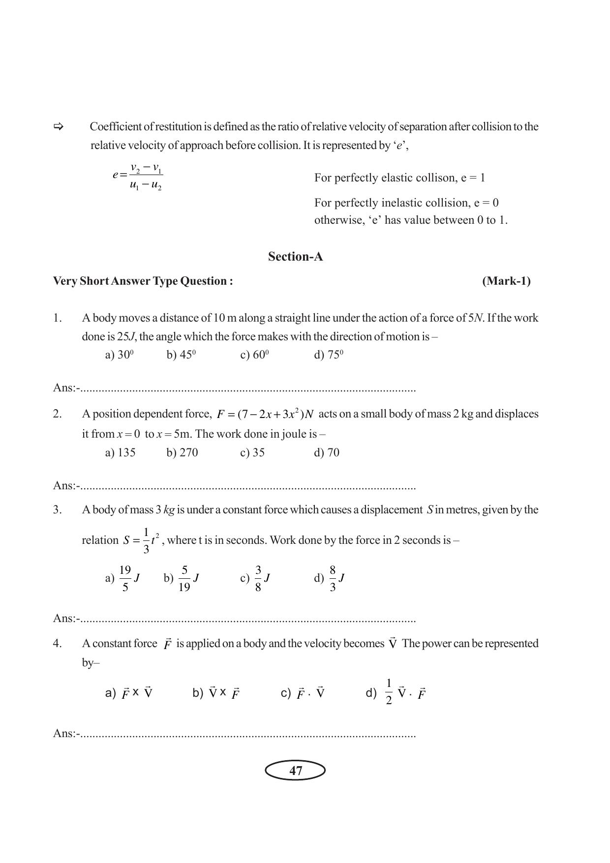 Tripura Board Class 11 Physics English Version Workbooks - Page 53