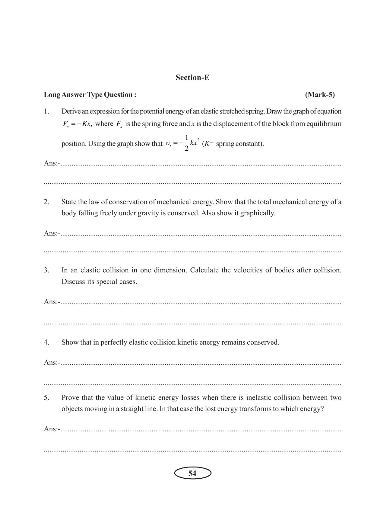 Tripura Board Class 11 Physics English Version Workbooks - Page 60
