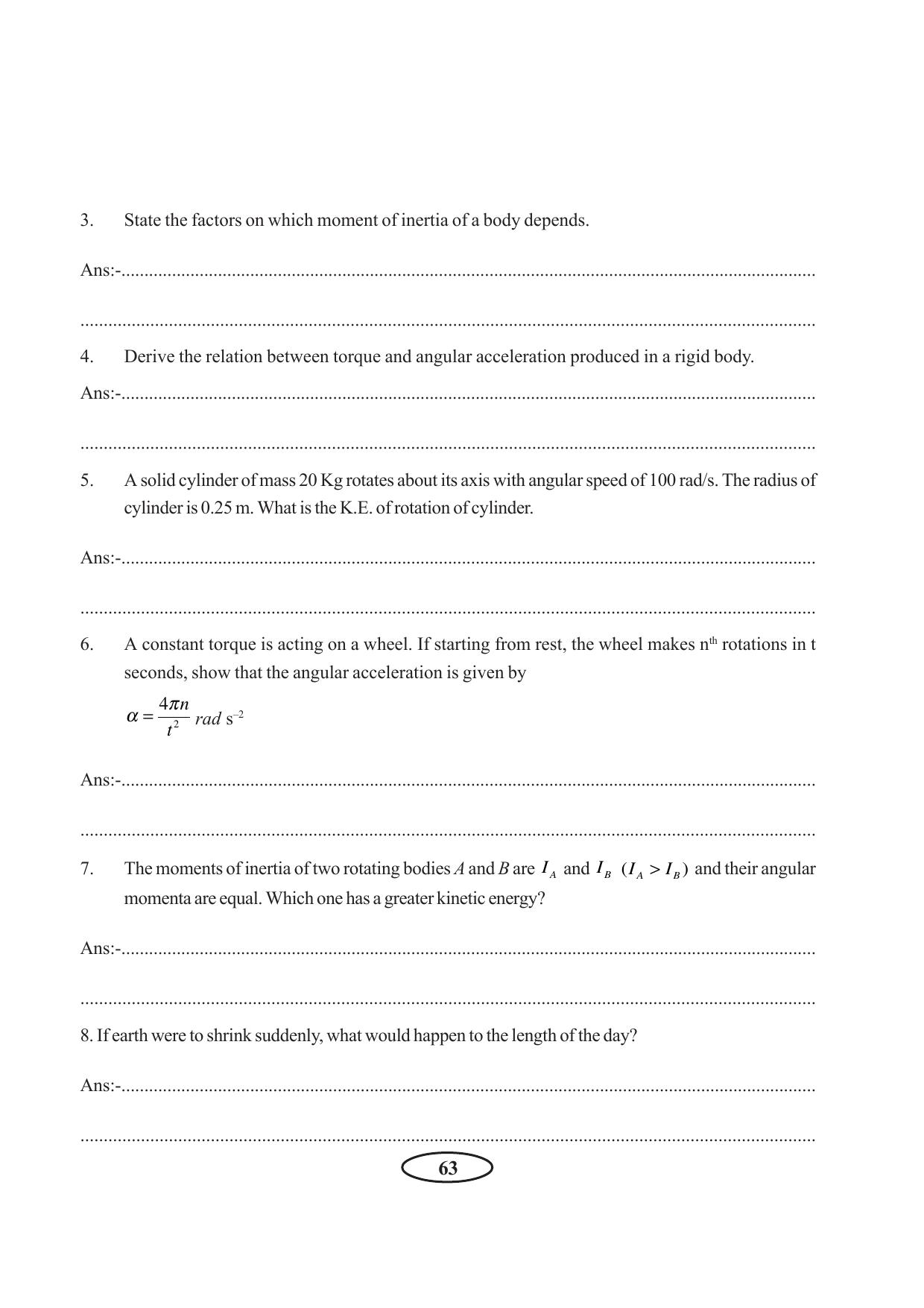 Tripura Board Class 11 Physics English Version Workbooks - Page 69