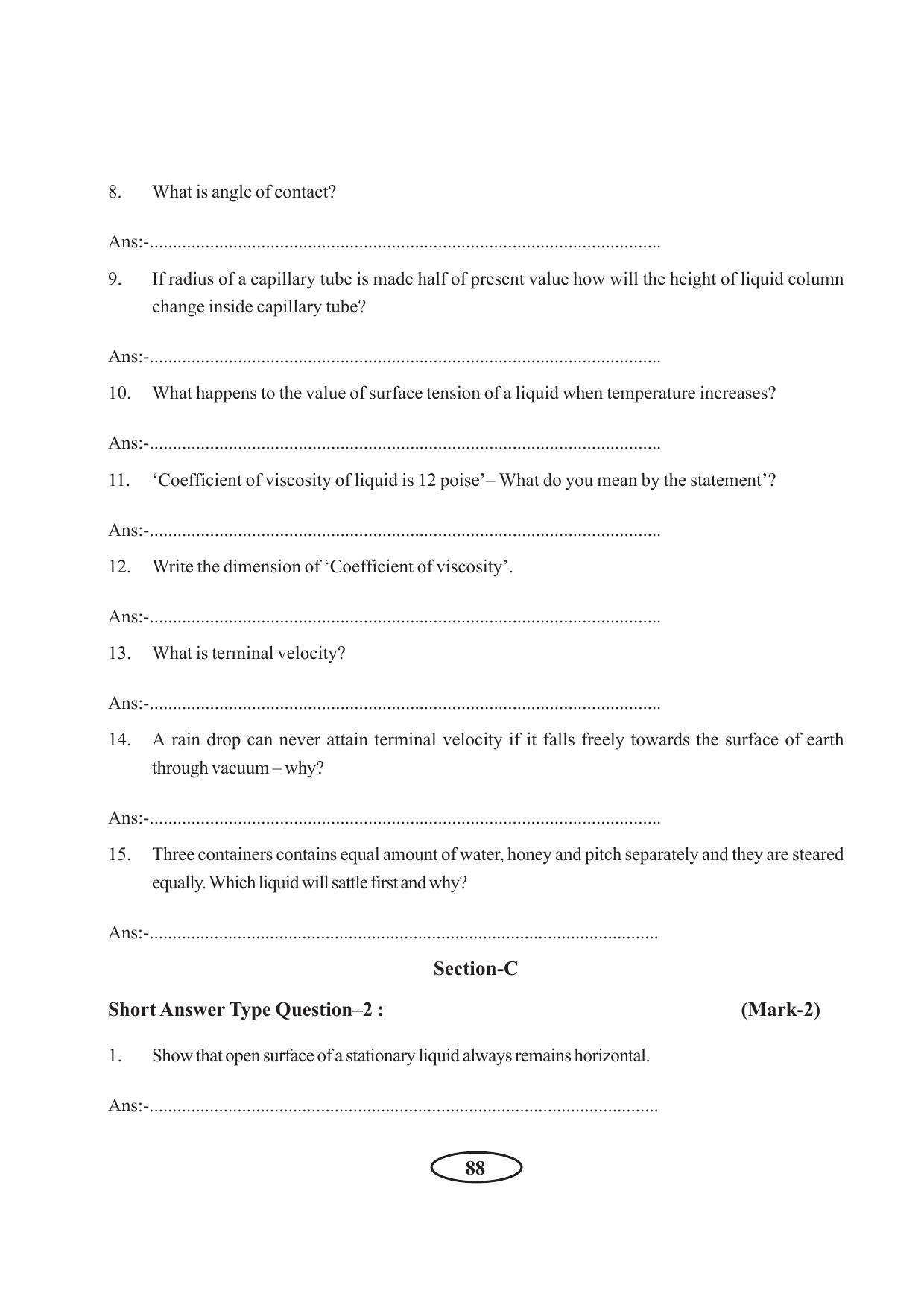 Tripura Board Class 11 Physics English Version Workbooks - Page 94