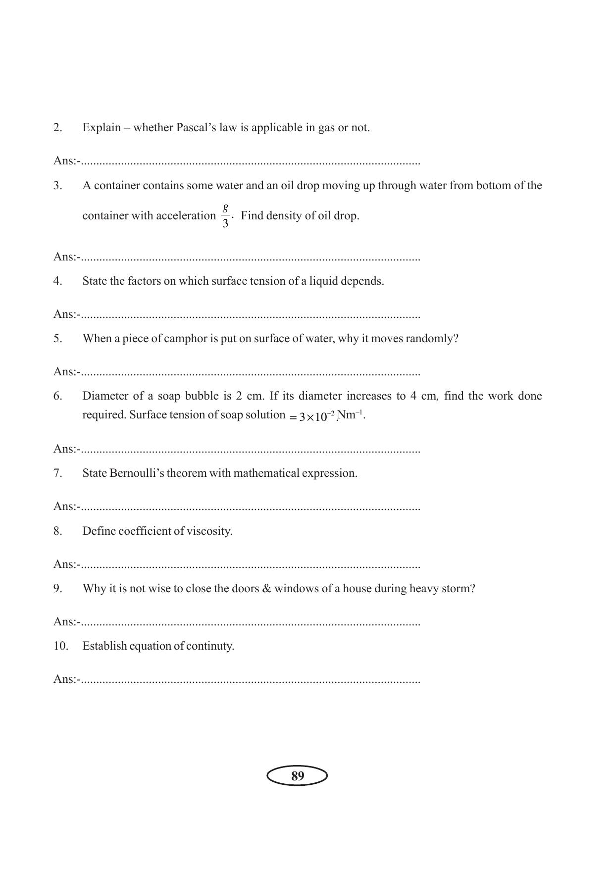 Tripura Board Class 11 Physics English Version Workbooks - Page 95