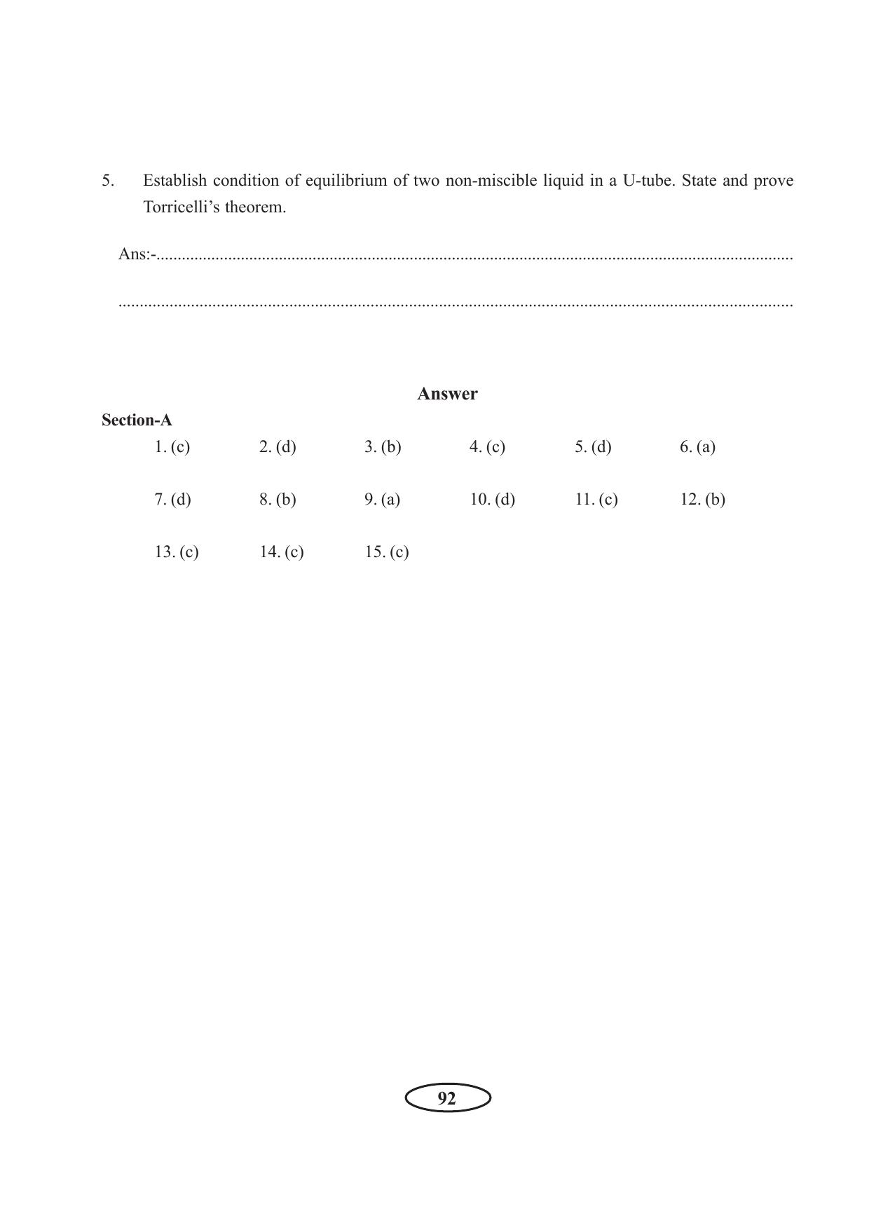 Tripura Board Class 11 Physics English Version Workbooks - Page 98