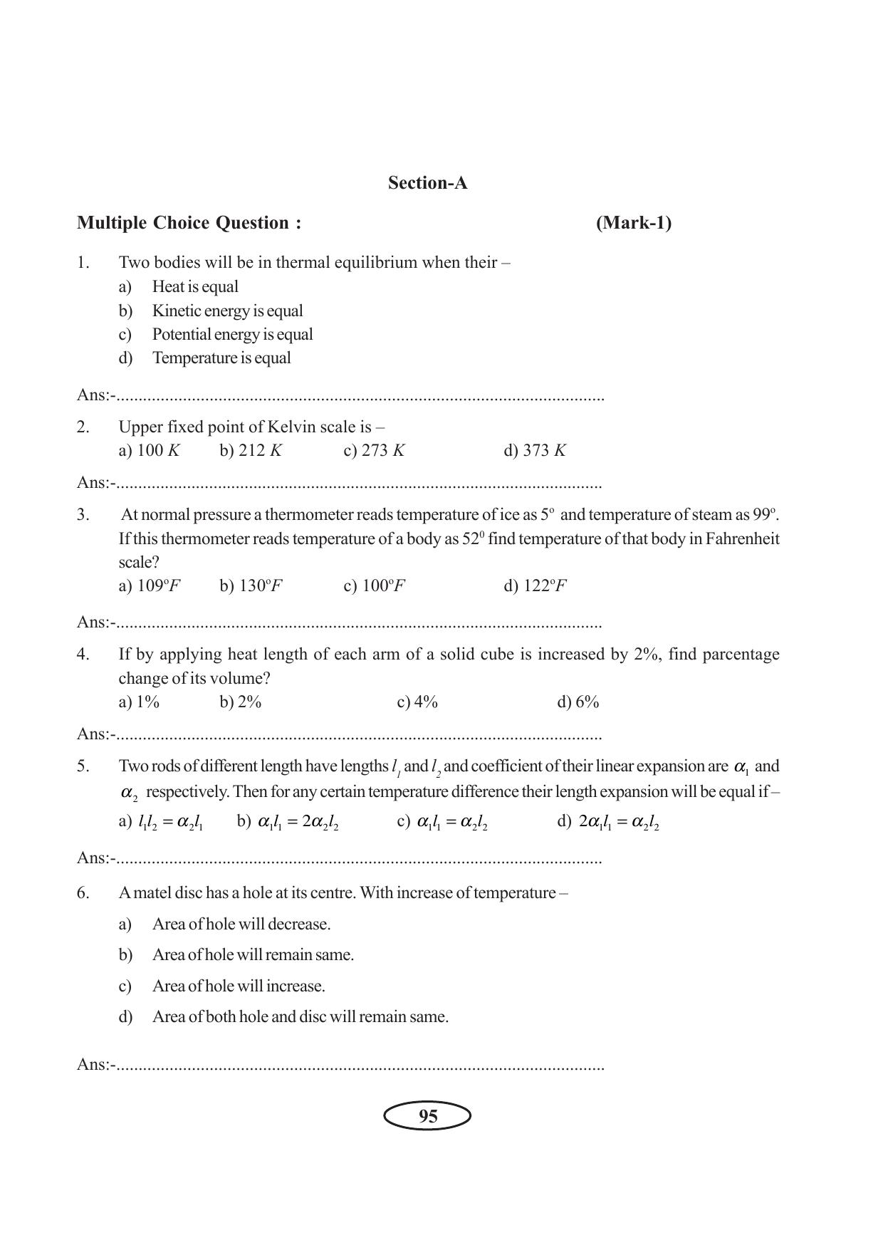 Tripura Board Class 11 Physics English Version Workbooks - Page 101