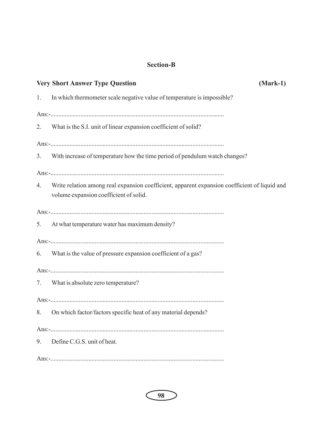 Tripura Board Class 11 Physics English Version Workbooks - Page 104