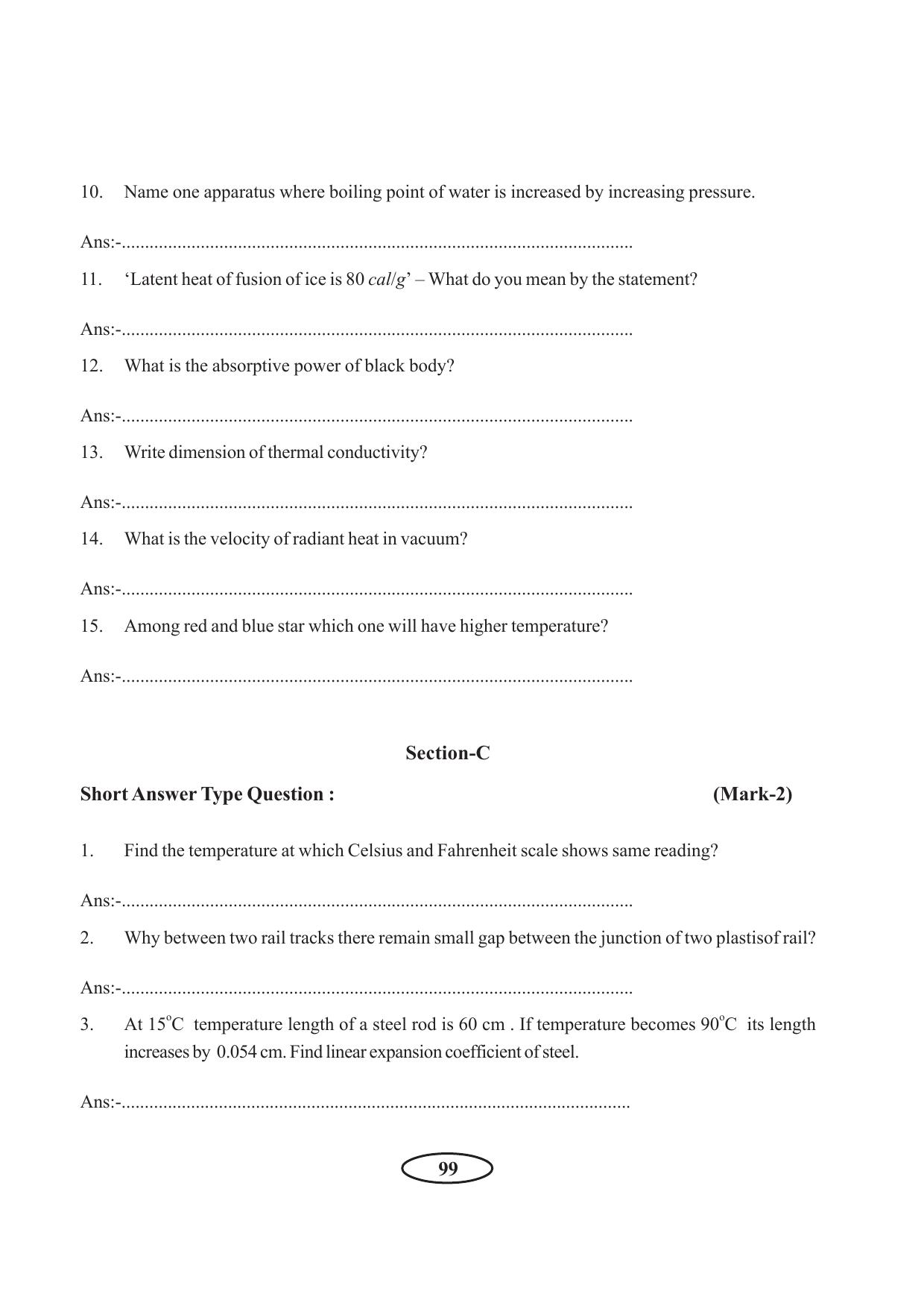 Tripura Board Class 11 Physics English Version Workbooks - Page 105