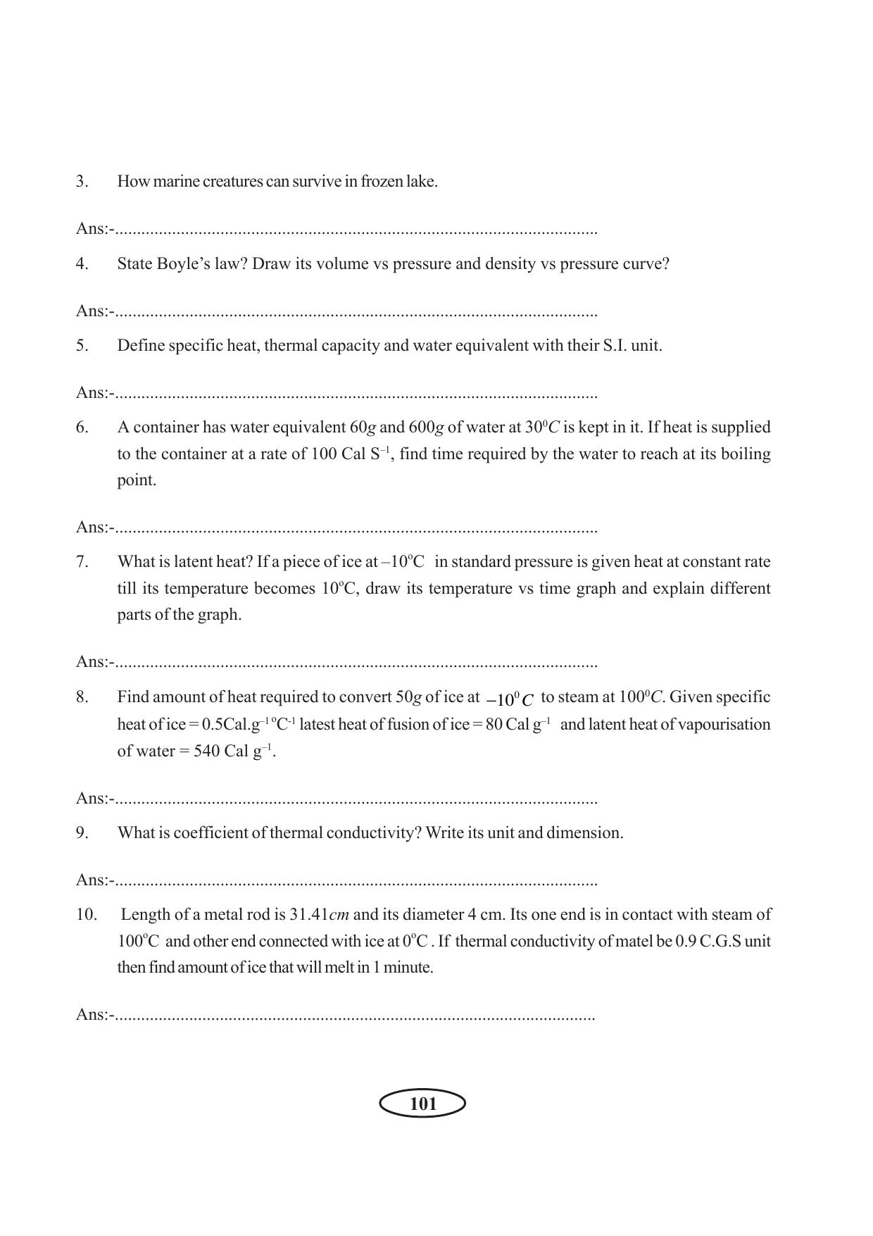 Tripura Board Class 11 Physics English Version Workbooks - Page 107
