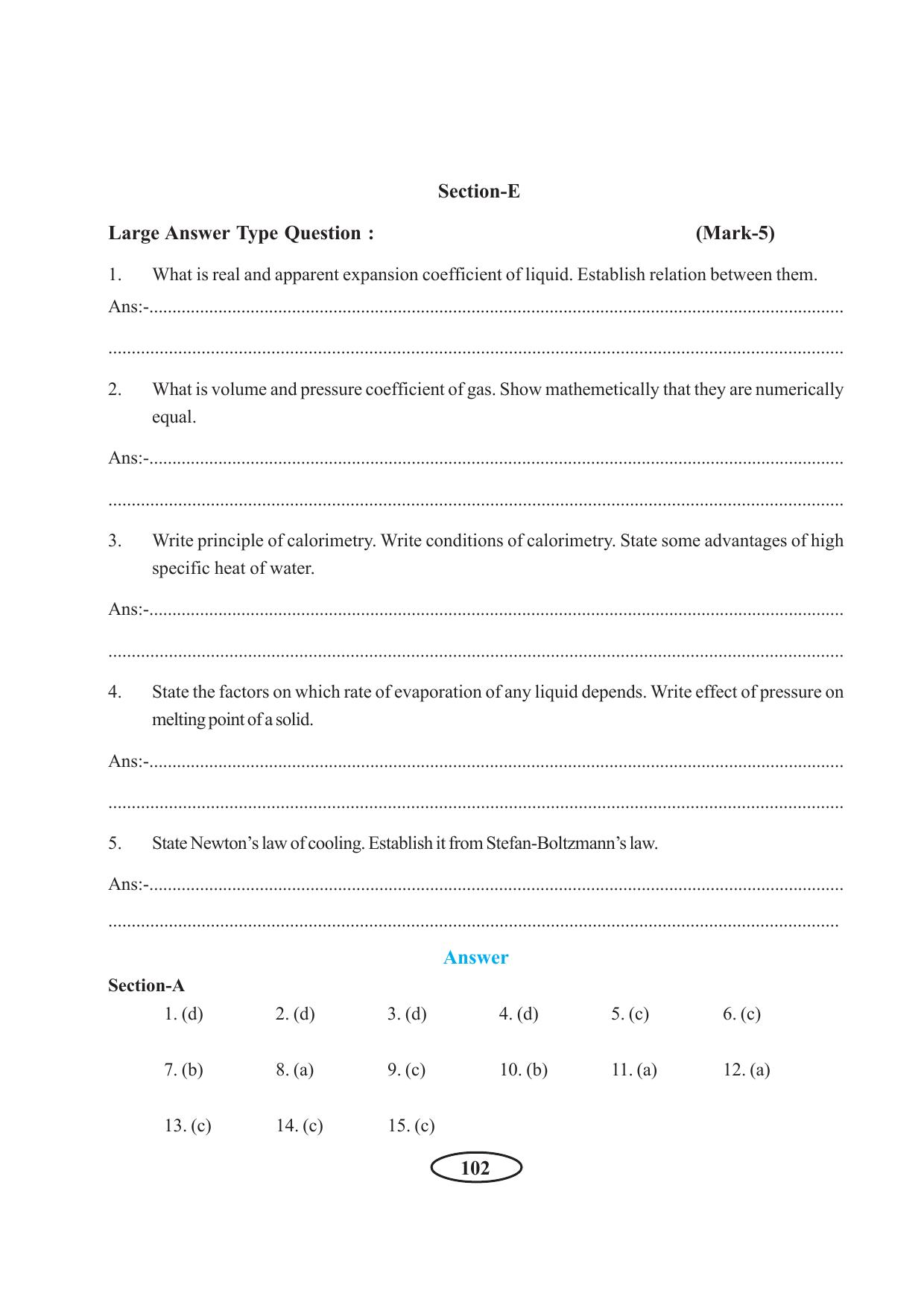 Tripura Board Class 11 Physics English Version Workbooks - Page 108
