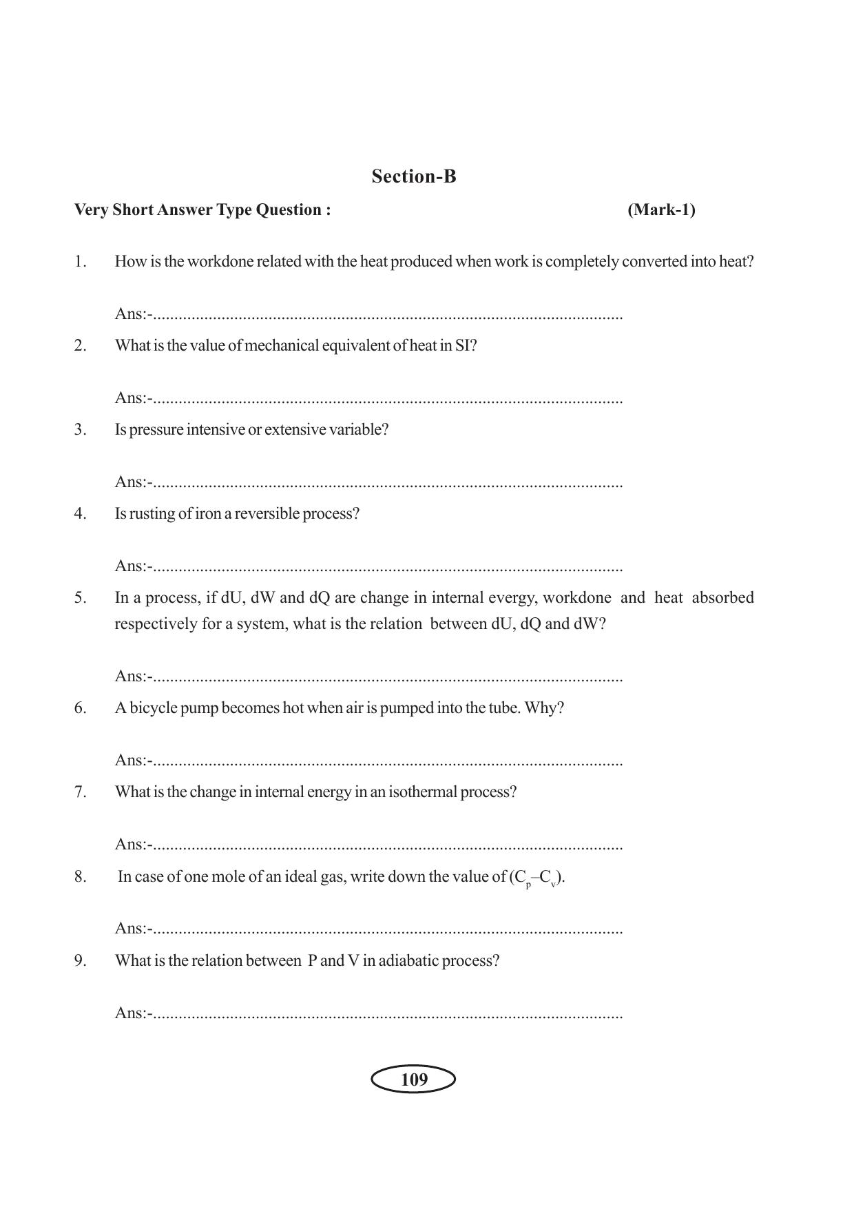 Tripura Board Class 11 Physics English Version Workbooks - Page 115
