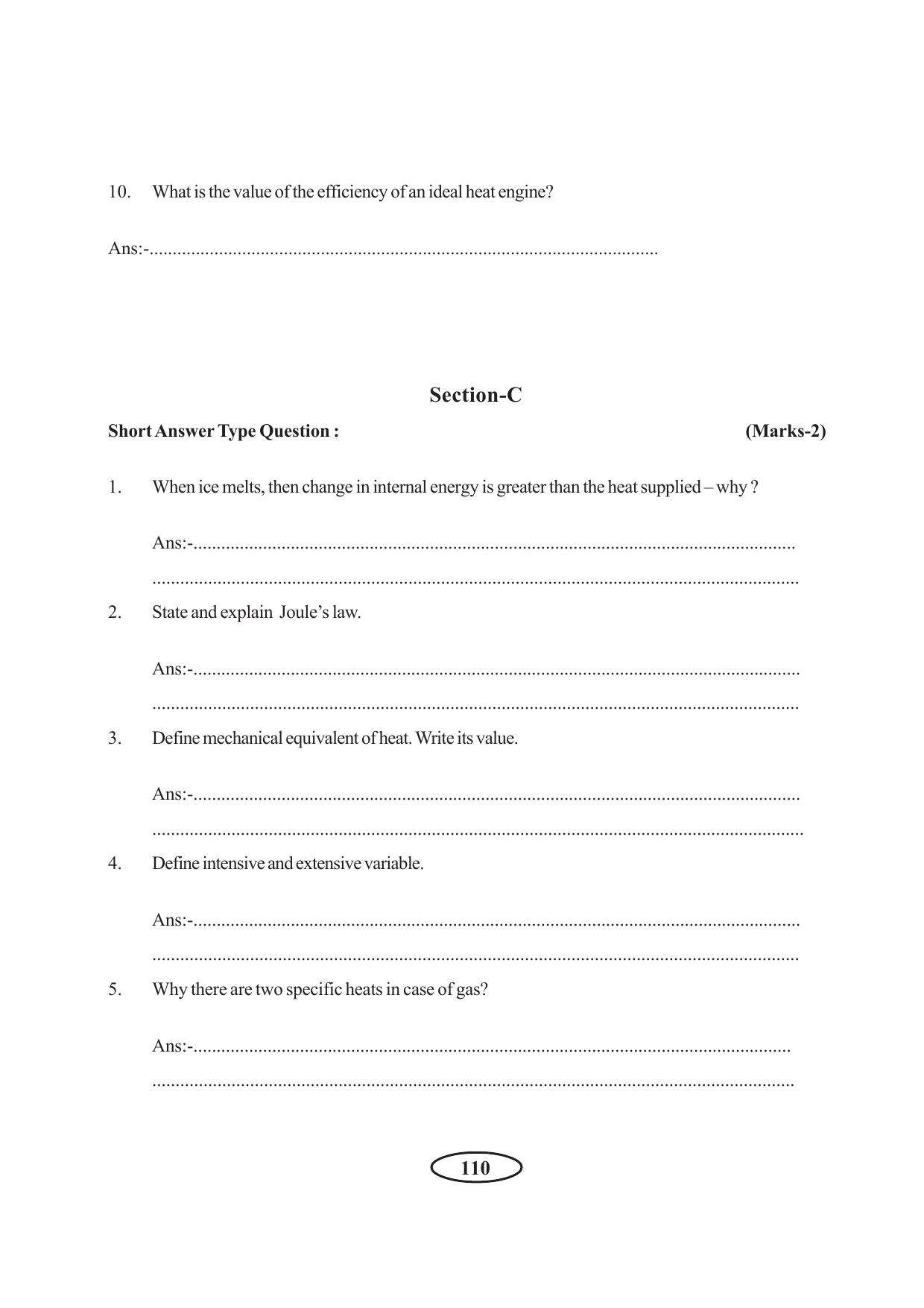 Tripura Board Class 11 Physics English Version Workbooks - Page 116