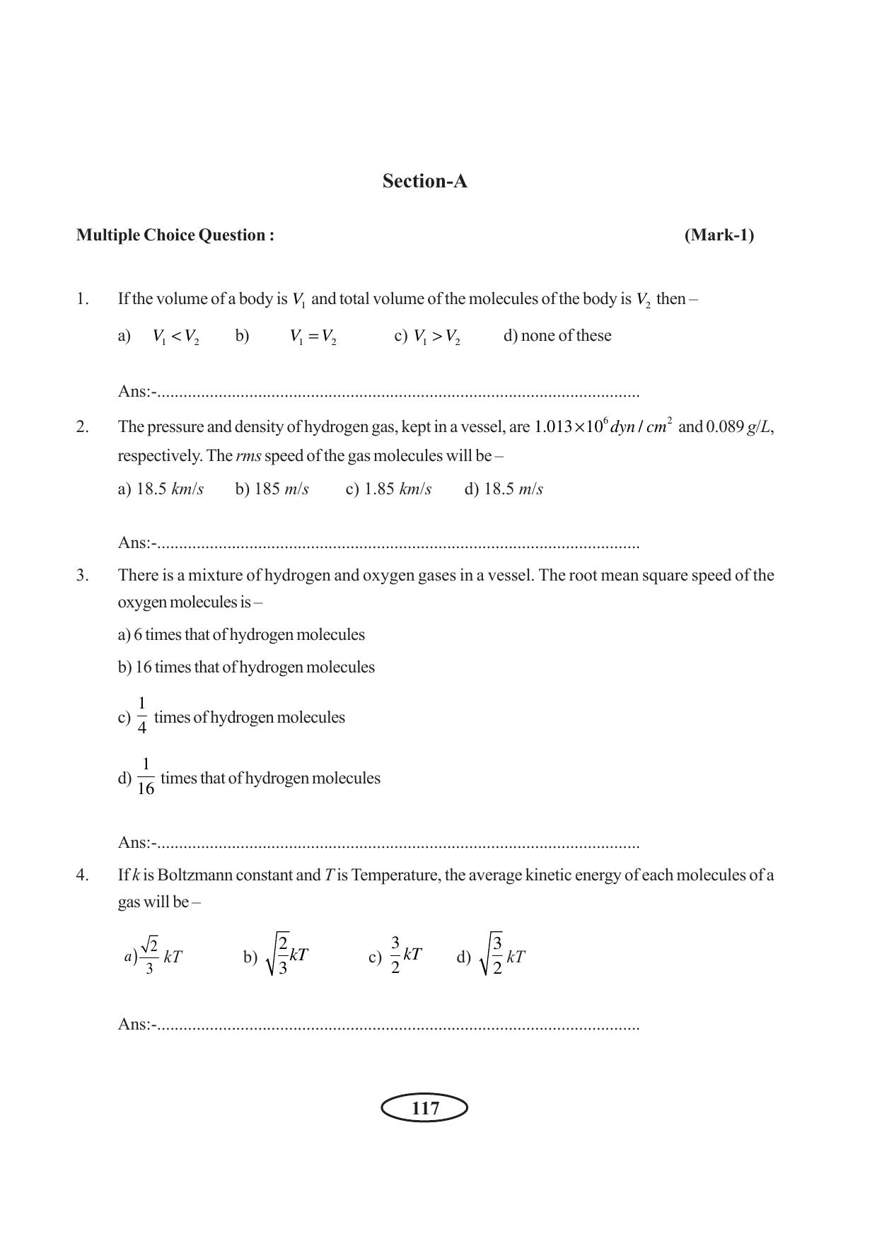 Tripura Board Class 11 Physics English Version Workbooks - Page 123