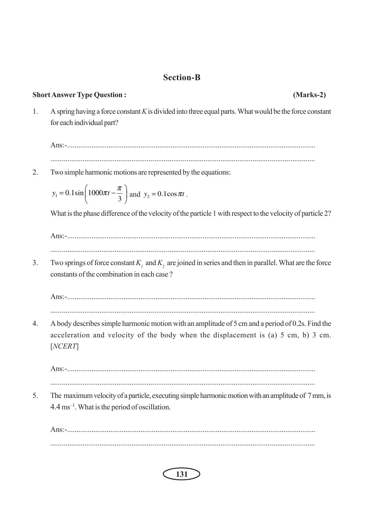 Tripura Board Class 11 Physics English Version Workbooks - Page 137