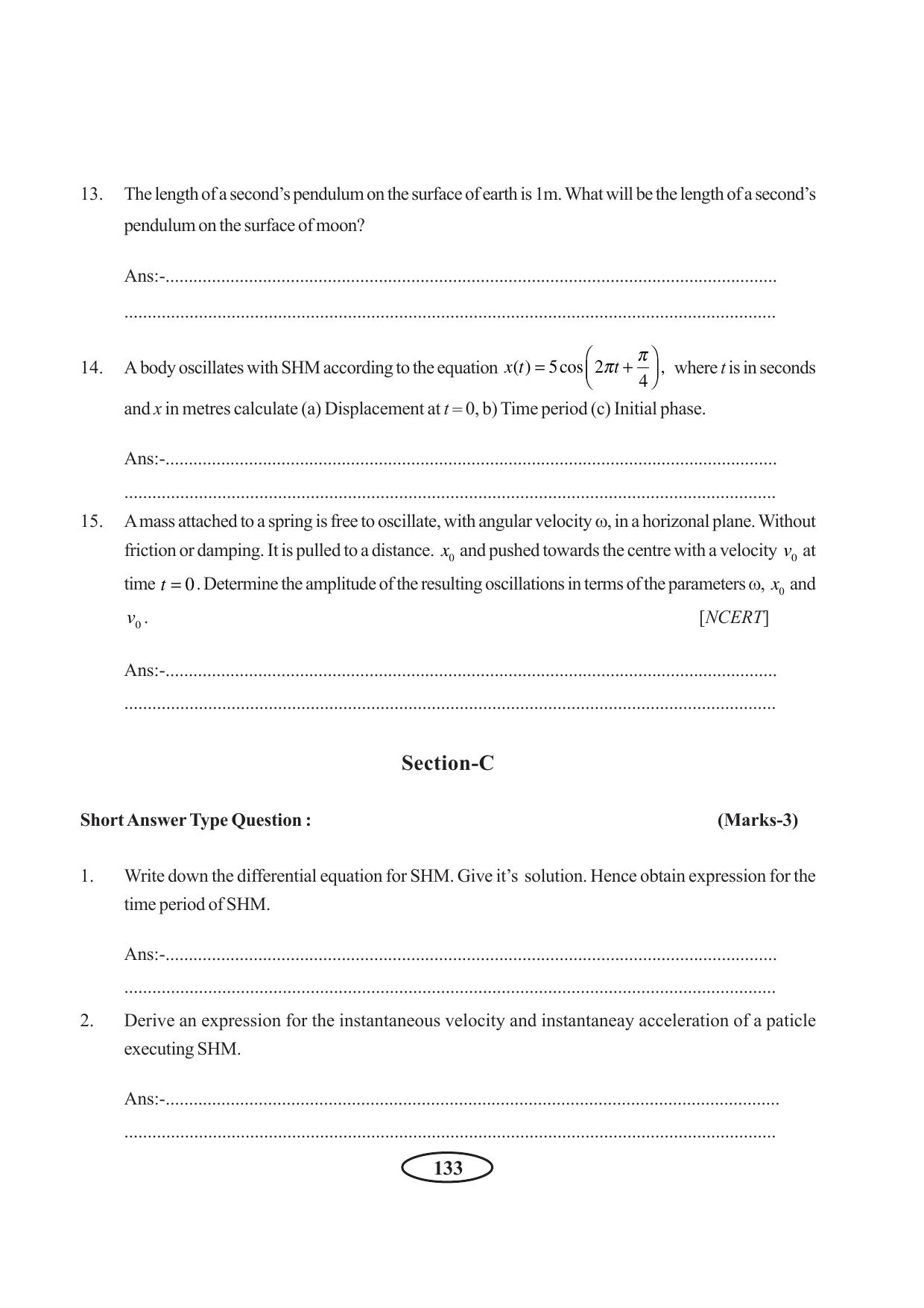 Tripura Board Class 11 Physics English Version Workbooks - Page 139