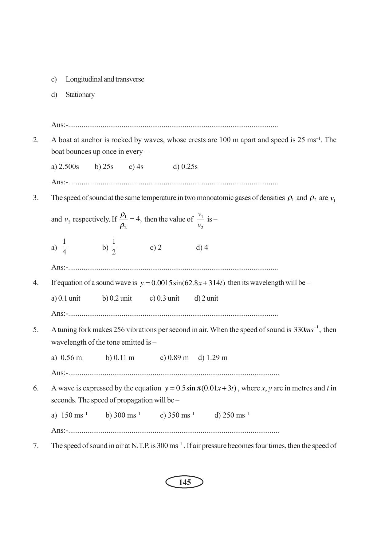 Tripura Board Class 11 Physics English Version Workbooks - Page 151