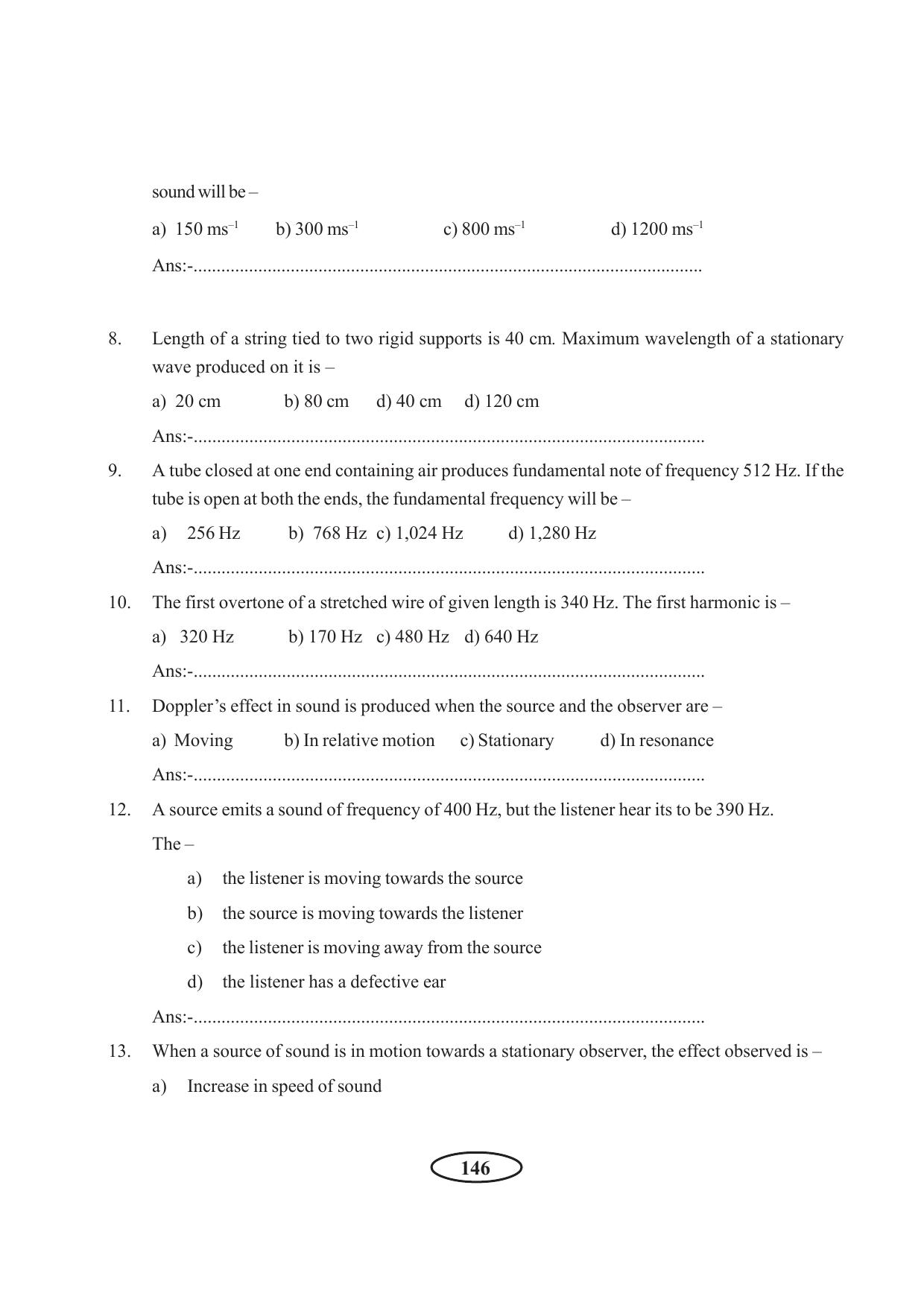 Tripura Board Class 11 Physics English Version Workbooks - Page 152