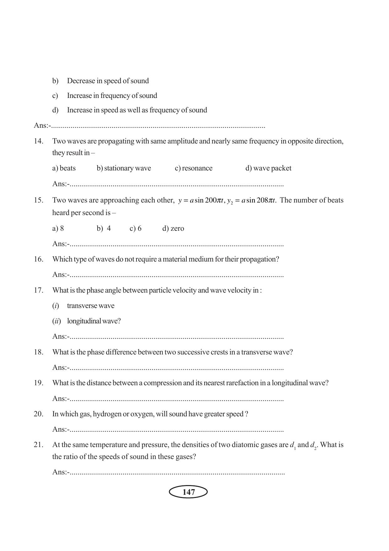 Tripura Board Class 11 Physics English Version Workbooks - Page 153