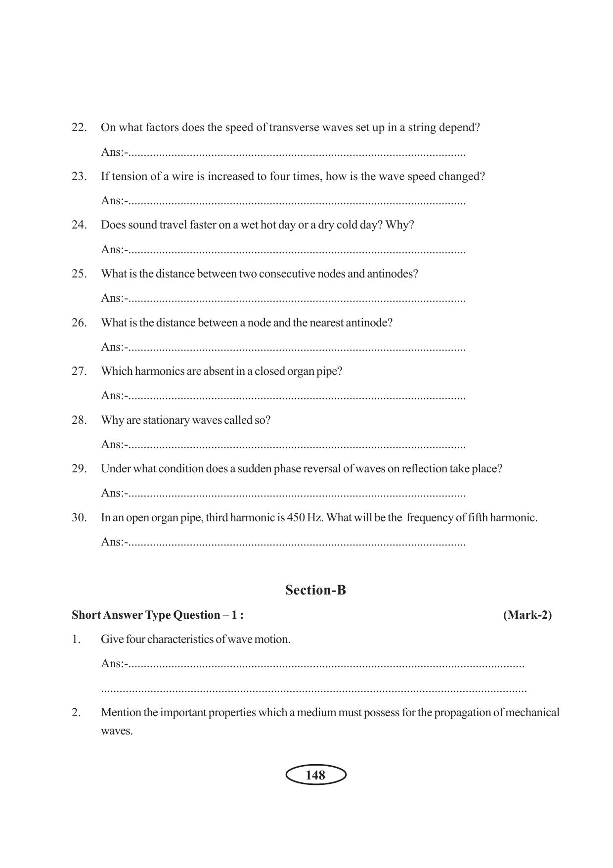 Tripura Board Class 11 Physics English Version Workbooks - Page 154