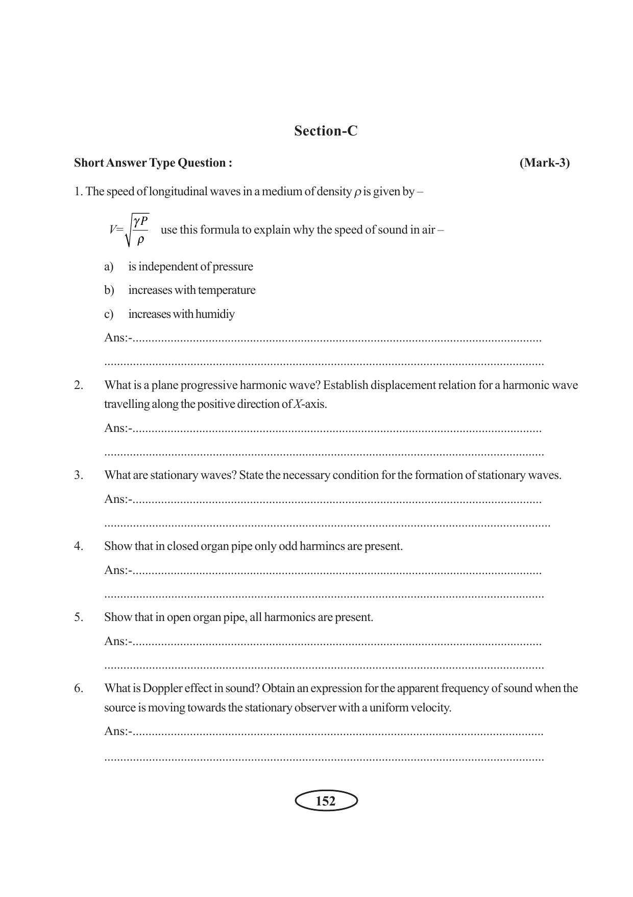 Tripura Board Class 11 Physics English Version Workbooks - Page 158