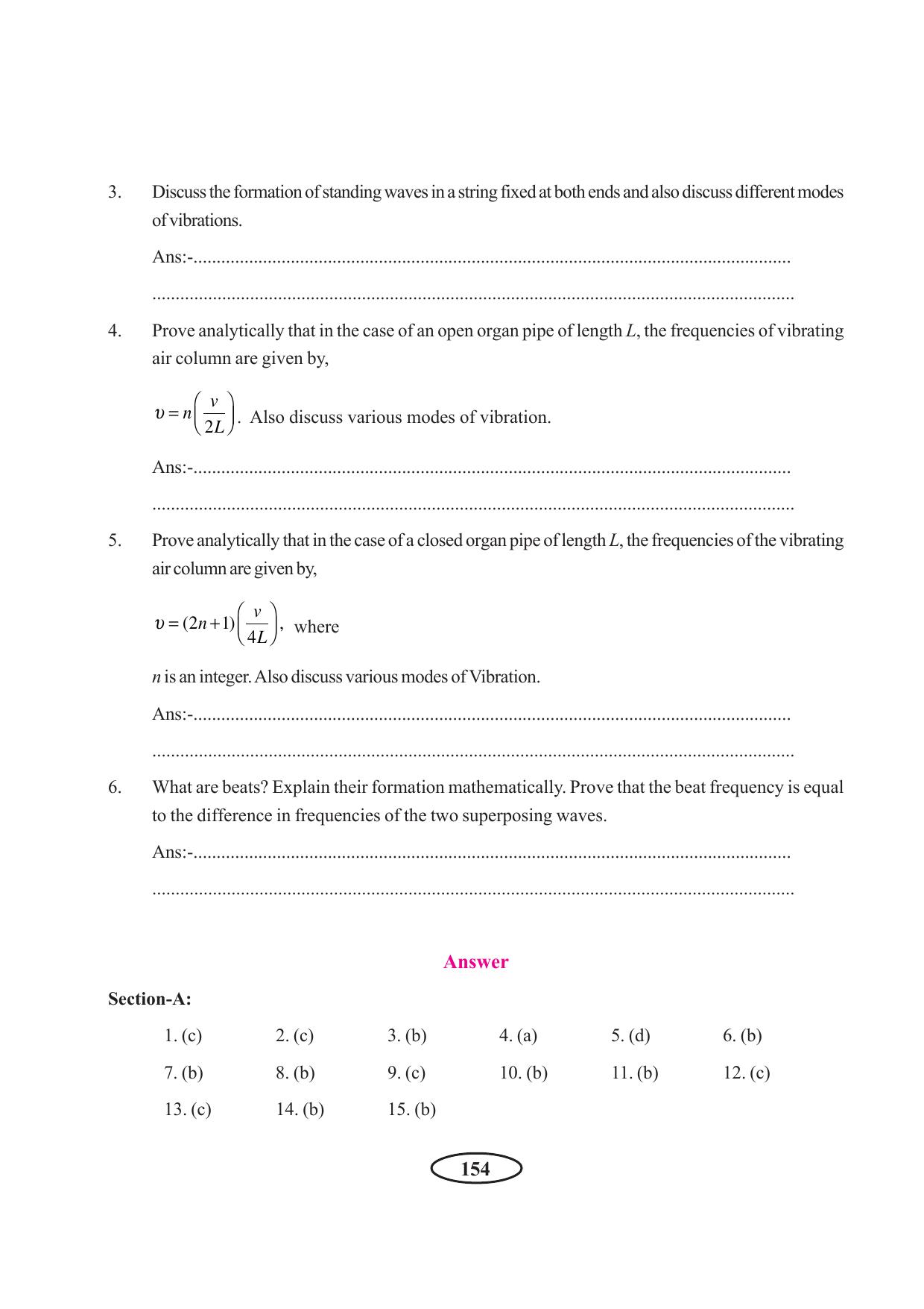 Tripura Board Class 11 Physics English Version Workbooks - Page 160