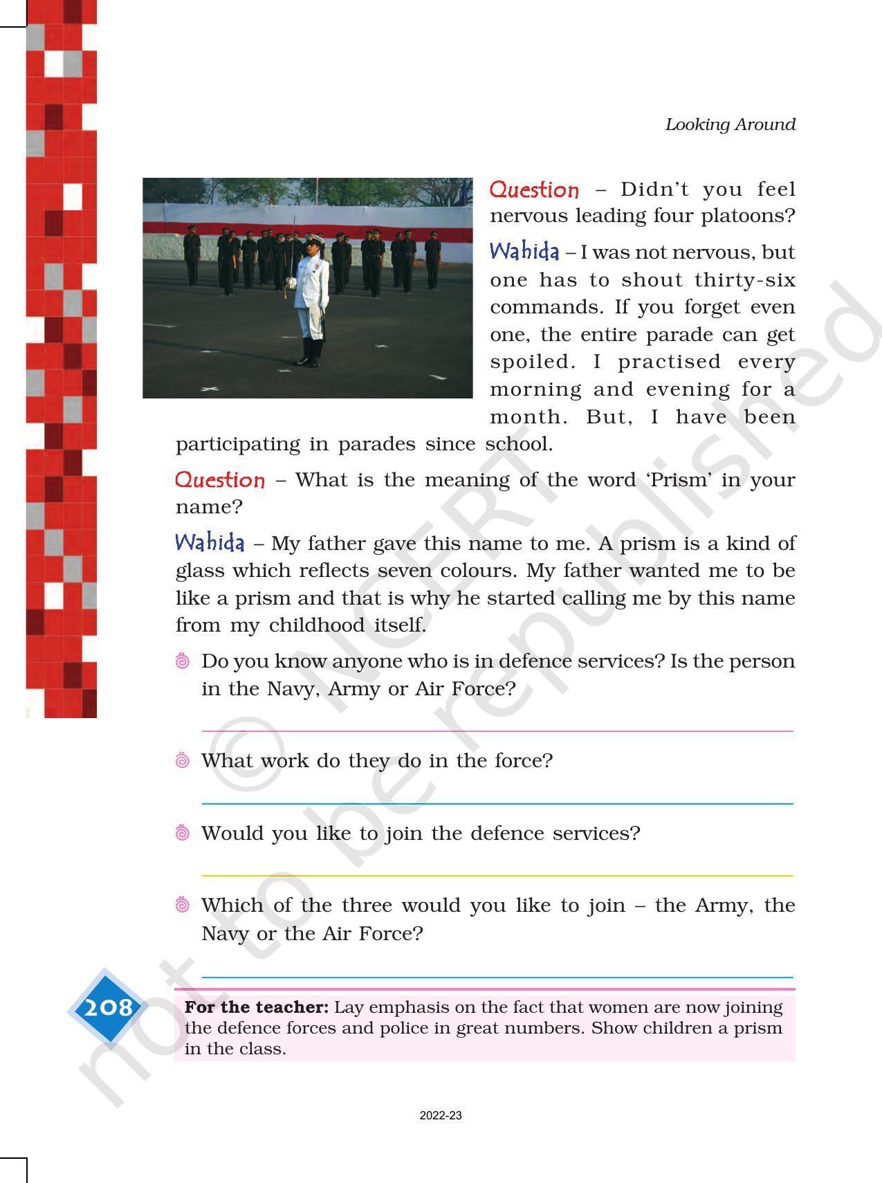 NCERT Book for Class 4 EVS Chapter 26 Defence Officer: Wahida - Page 5