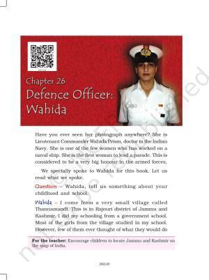 NCERT Book for Class 4 EVS Chapter 26 Defence Officer: Wahida