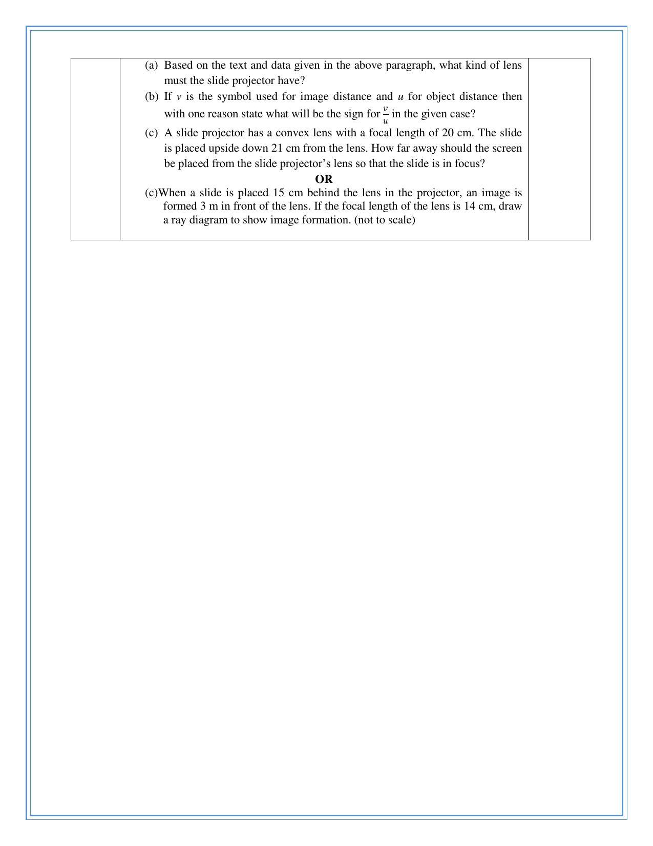 CBSE Class 10 Science Sample Question Paper 2023 - Page 11