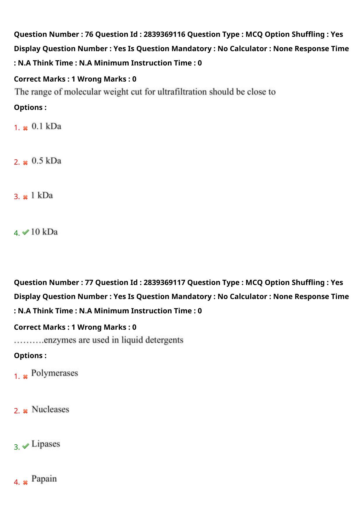 TS PGECET 2023: BT - BIO-TECHNOLOGY Question Papers - Page 43