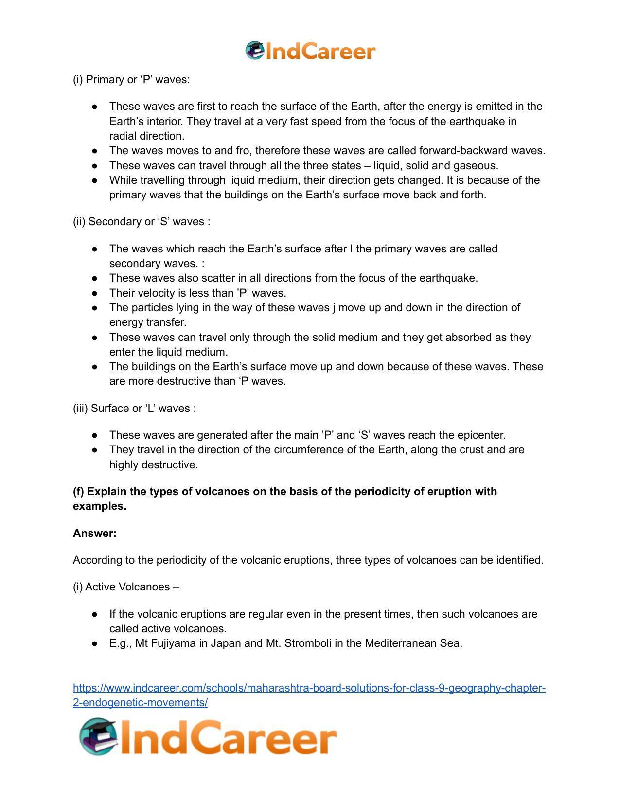 Maharashtra Board Solutions for Class 9- Geography: Chapter 2- Endogenetic Movements - Page 10