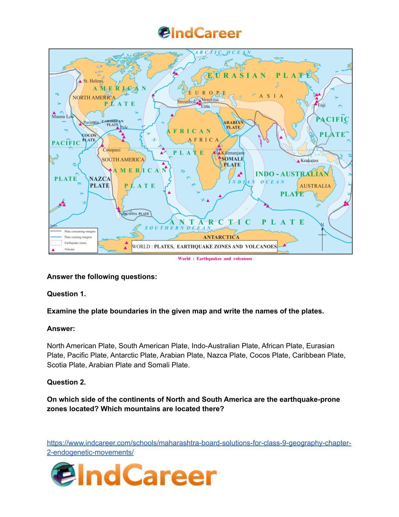 Maharashtra Board Solutions for Class 9- Geography: Chapter 2- Endogenetic Movements - Page 27