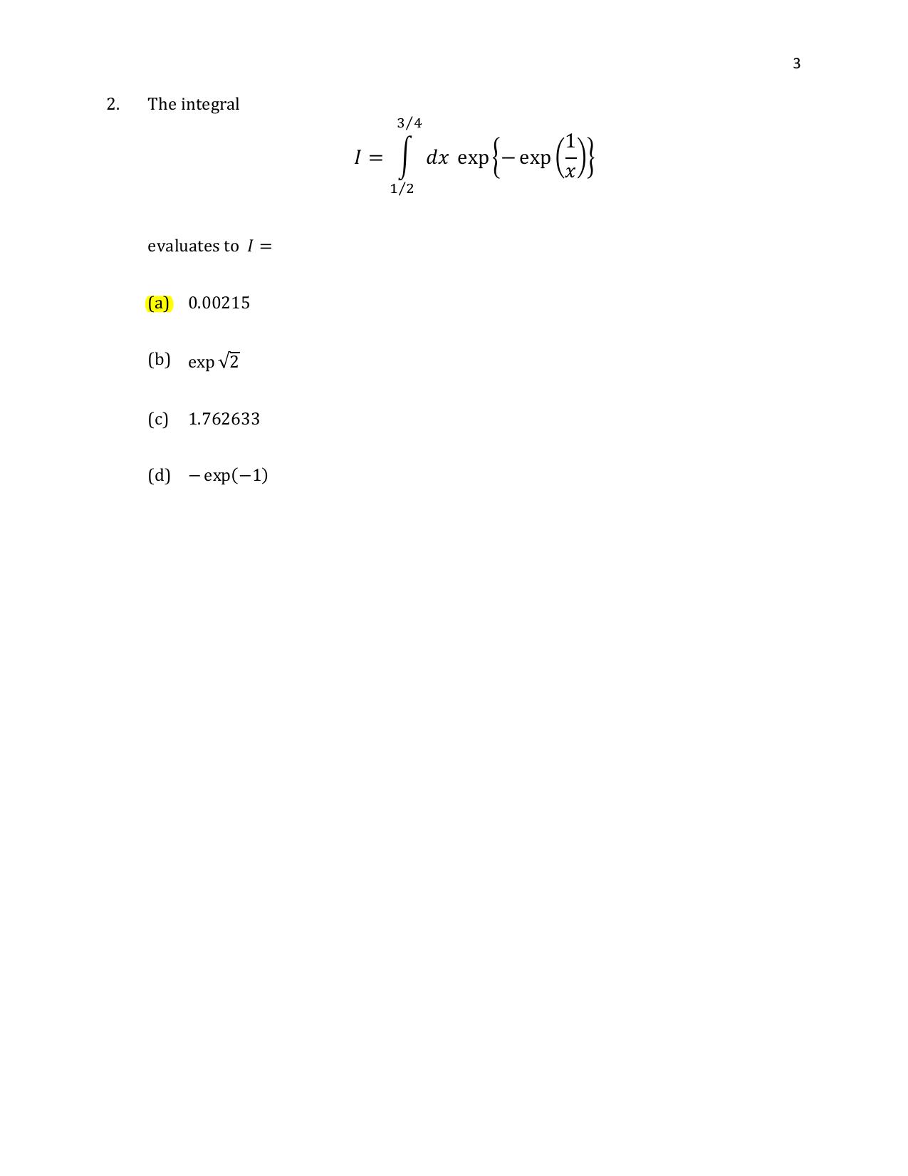 TIFR GS 2021 Physics Question Paper - Page 4