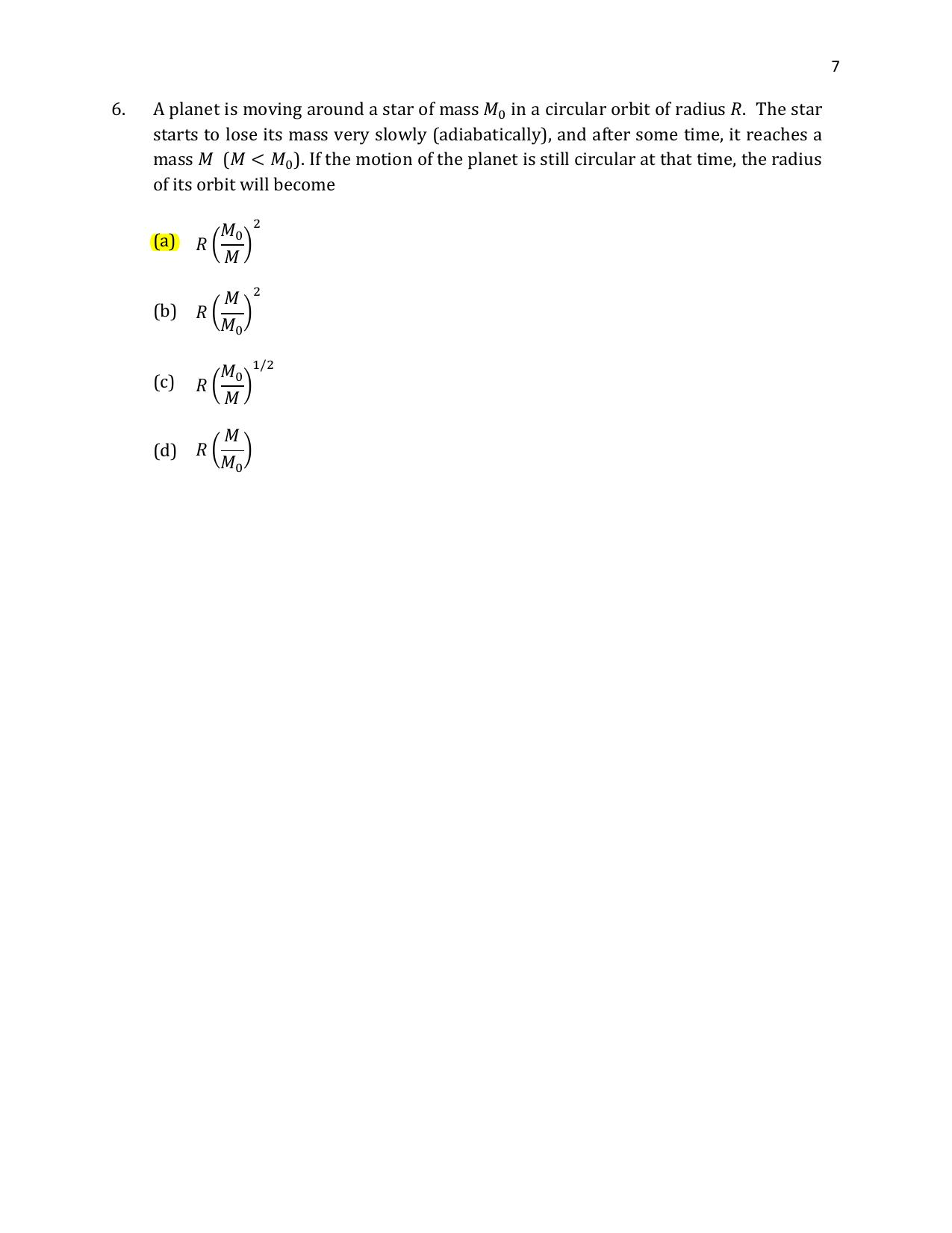 TIFR GS 2021 Physics Question Paper - Page 8