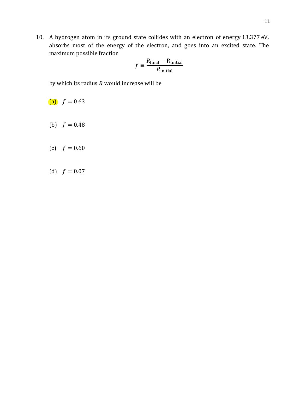 TIFR GS 2021 Physics Question Paper - Page 12