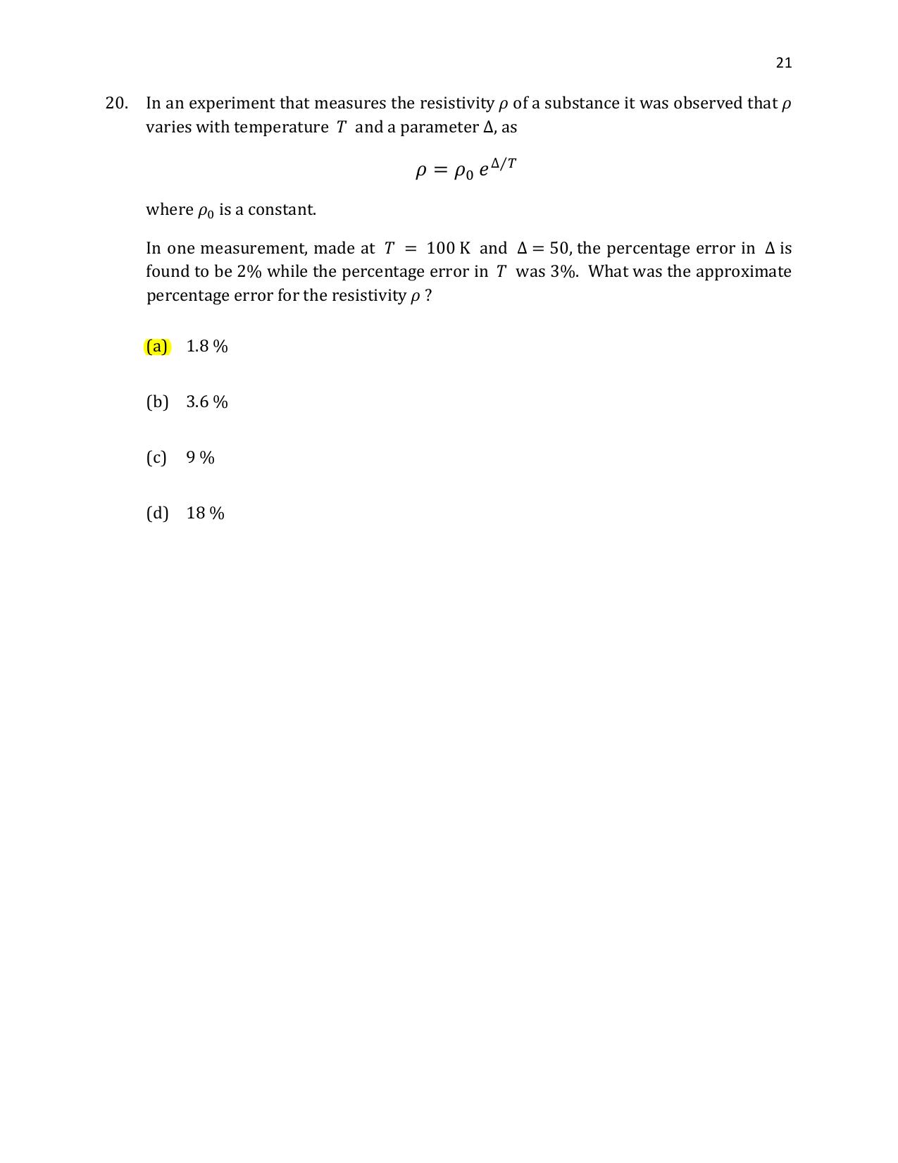 TIFR GS 2021 Physics Question Paper - Page 22