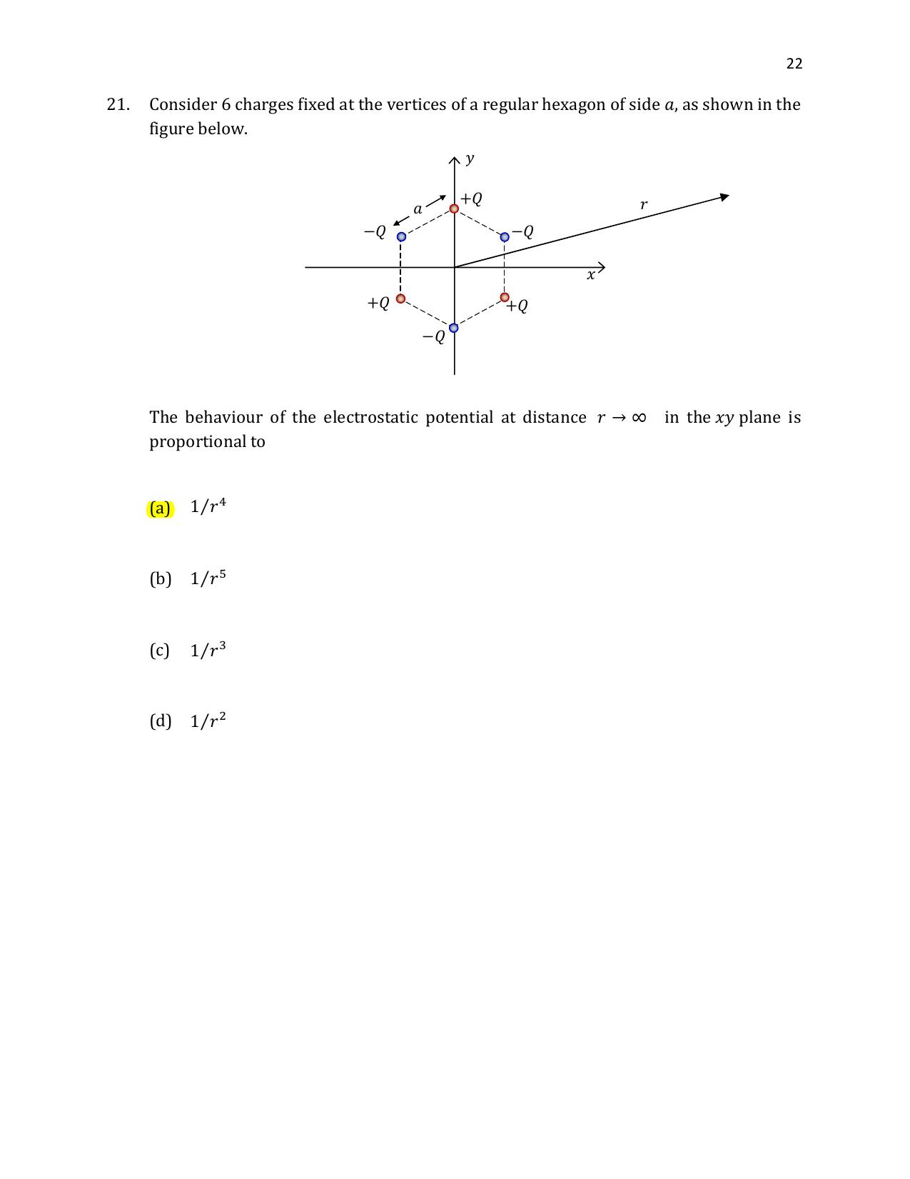 TIFR GS 2021 Physics Question Paper - Page 23