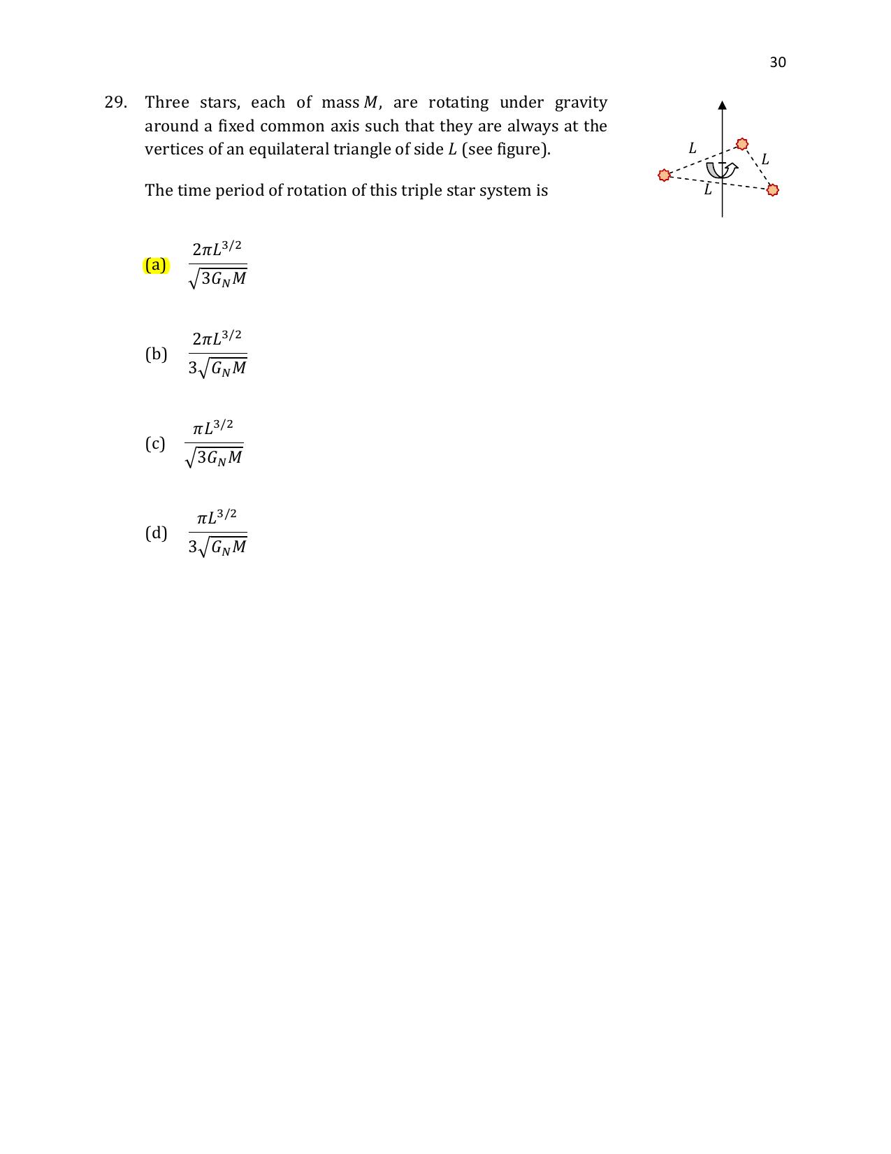 TIFR GS 2021 Physics Question Paper - Page 31