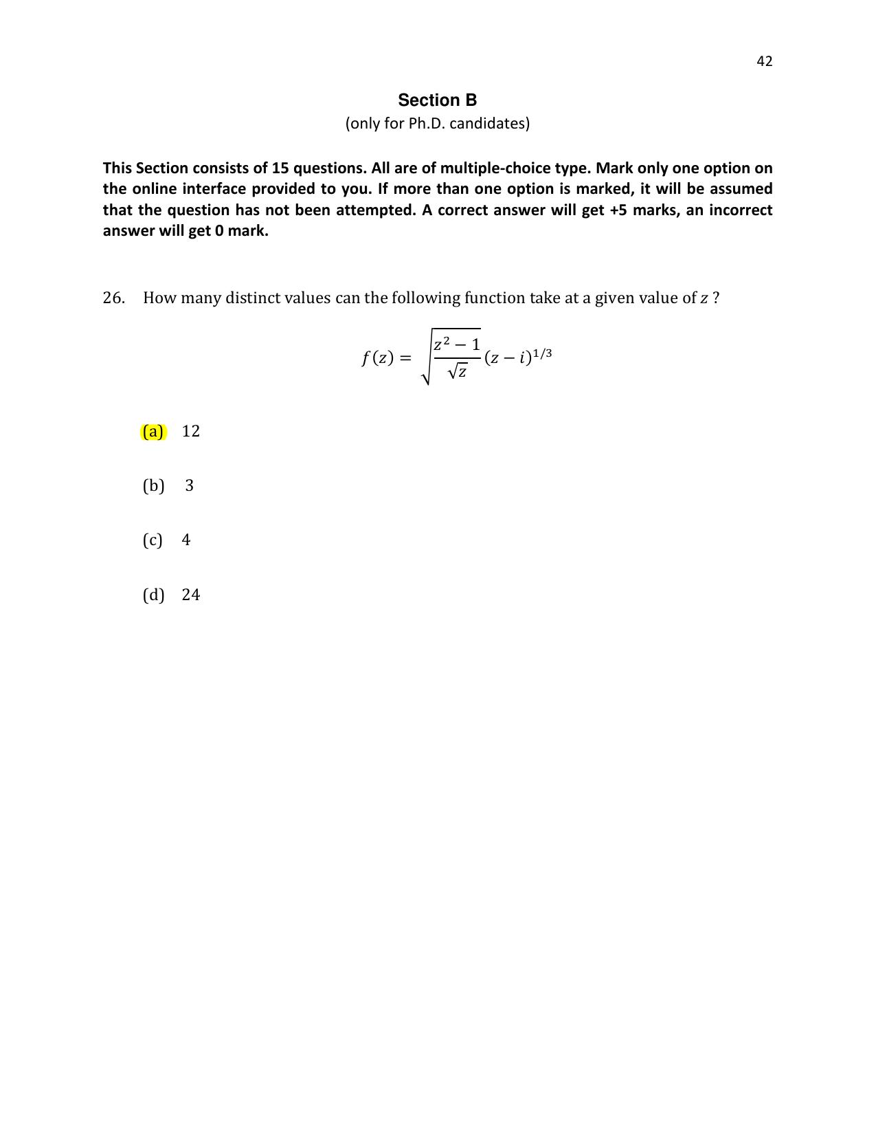 TIFR GS 2021 Physics Question Paper - Page 43