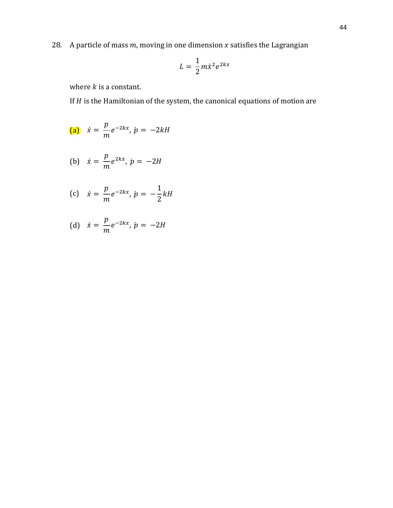 TIFR GS 2021 Physics Question Paper - Page 45