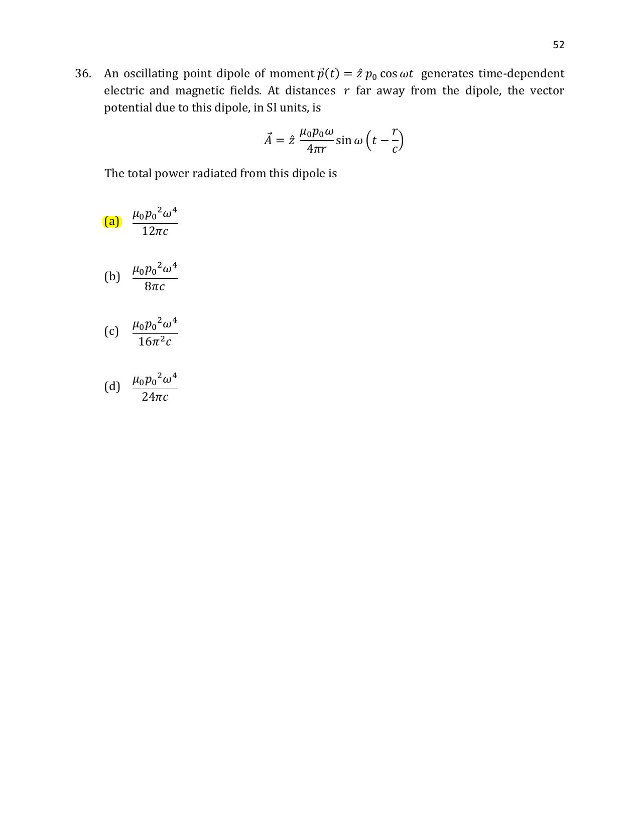 TIFR GS 2021 Physics Question Paper - Page 53