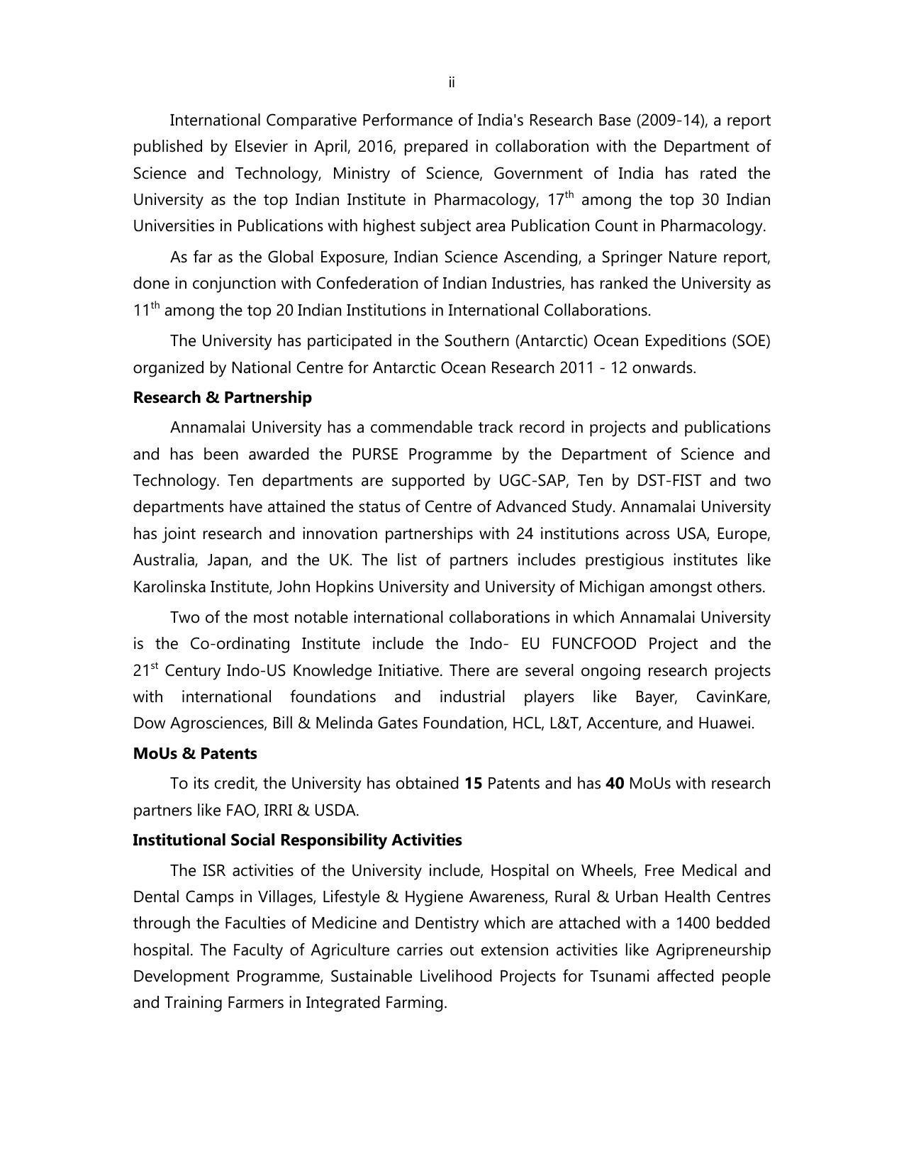 Annamalai University, Annamalai Nagar M.Phil Prospectus 2021-22 - Page 5