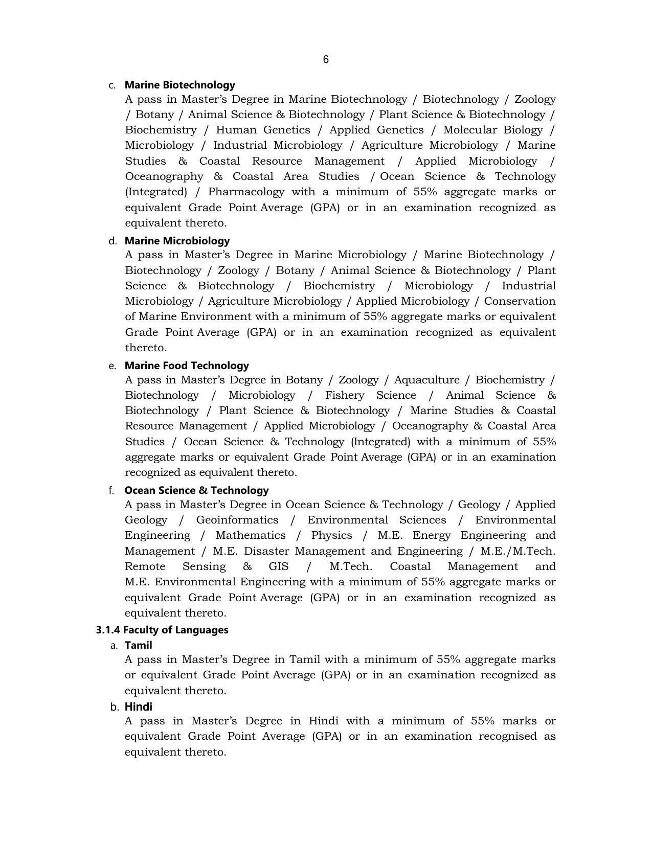 Annamalai University, Annamalai Nagar M.Phil Prospectus 2021-22 - Page 20