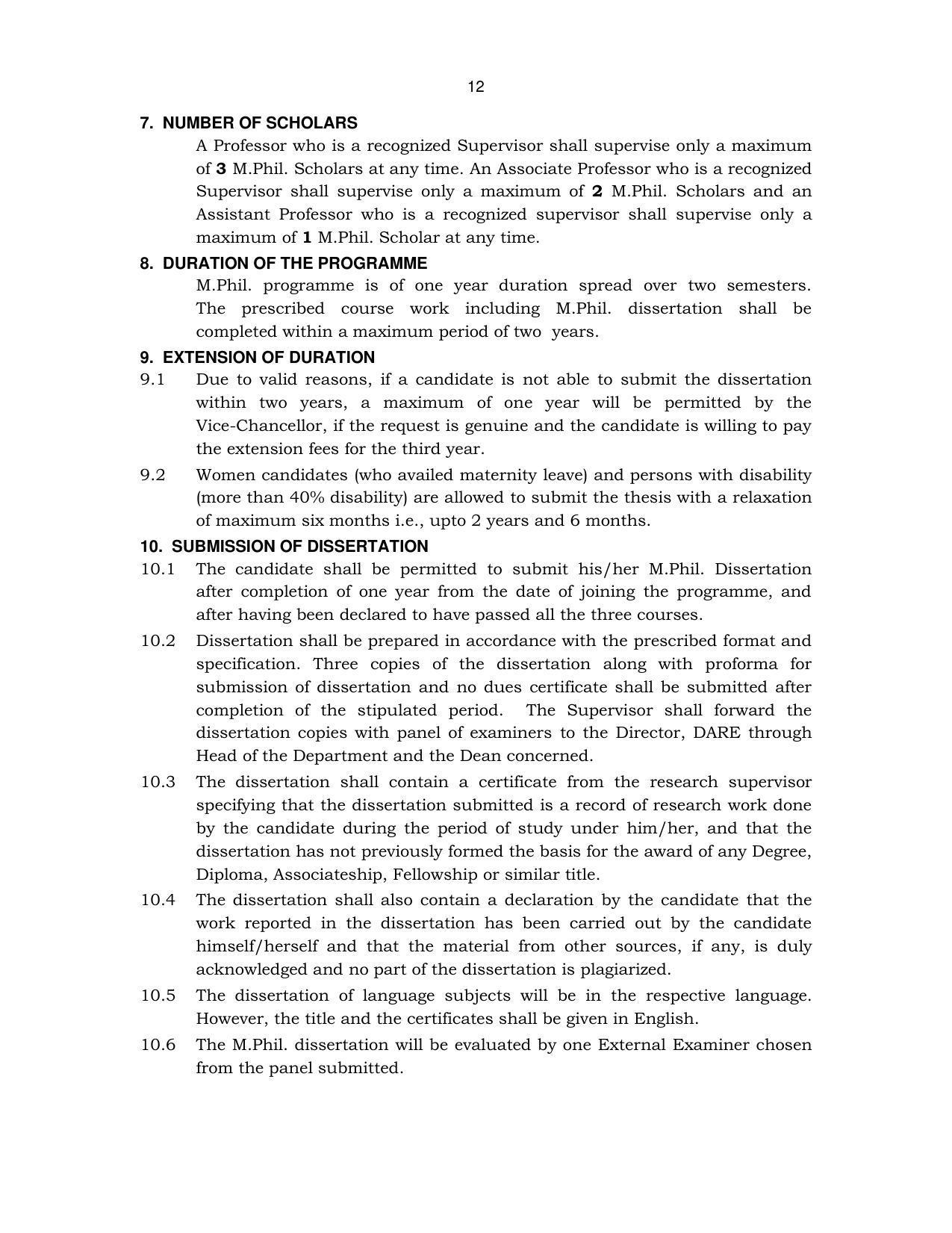Annamalai University, Annamalai Nagar M.Phil Prospectus 2021-22 - Page 26